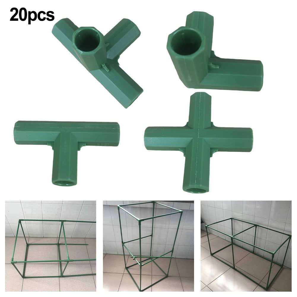 11mm Gardening Frame Connectors - Heavy Duty Greenhouse Support & Frame! Mix Smile Home B