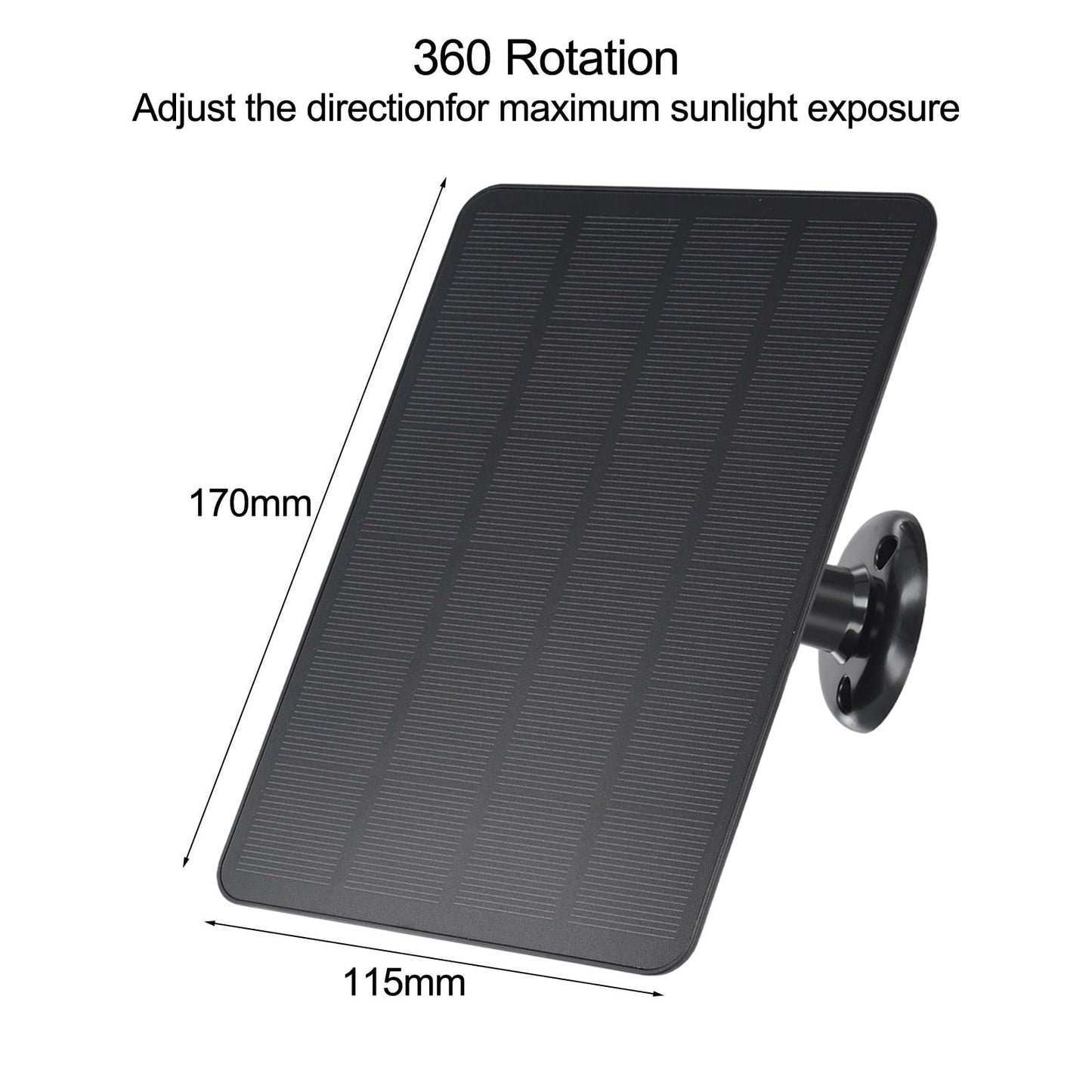 Solar Panel for Blink Camera: 4W Outdoor Solar Charger with 9.84ft Cable! C Black Smile Home C White