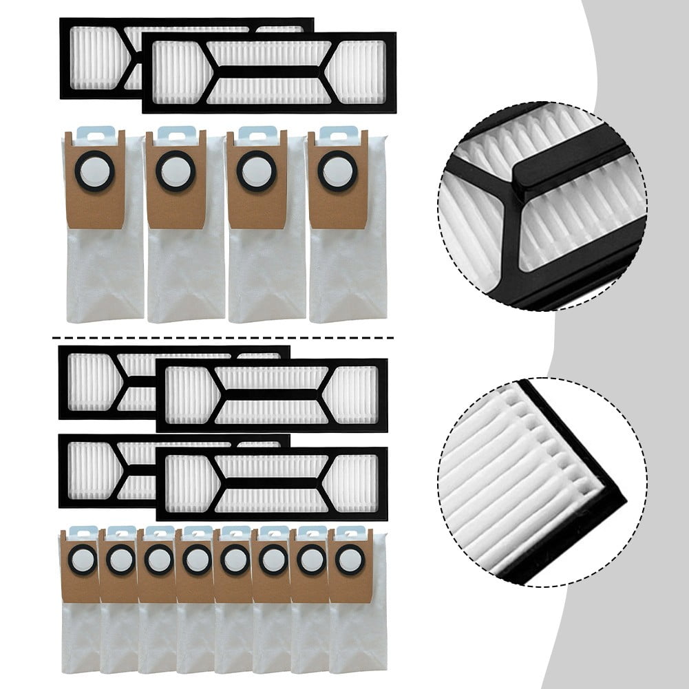 12Pcs/Set For Eufy S1 Pro Vacuum Cleaner Dust Bag Hepa Filter Replacement Parts Vacuum Cleaner Accessories B