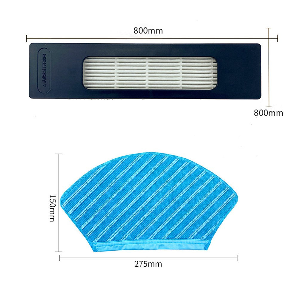 YASONIC Main Brush Filters Side Brush Mop Cloth Kit For Fakir Robert R-S 770 Replacement Home Appliance Robot Sweeper Spare Part