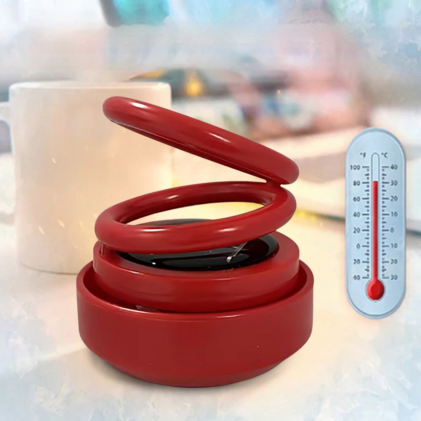 Portable Dynamic Molecular Heater,Heated Glass Fan Defroster Mini Car Heater Solar Anti-Icing Tool Kinetic Heating Portable Kinetic Molecular Car Defroster For Car Living Room Bedroom