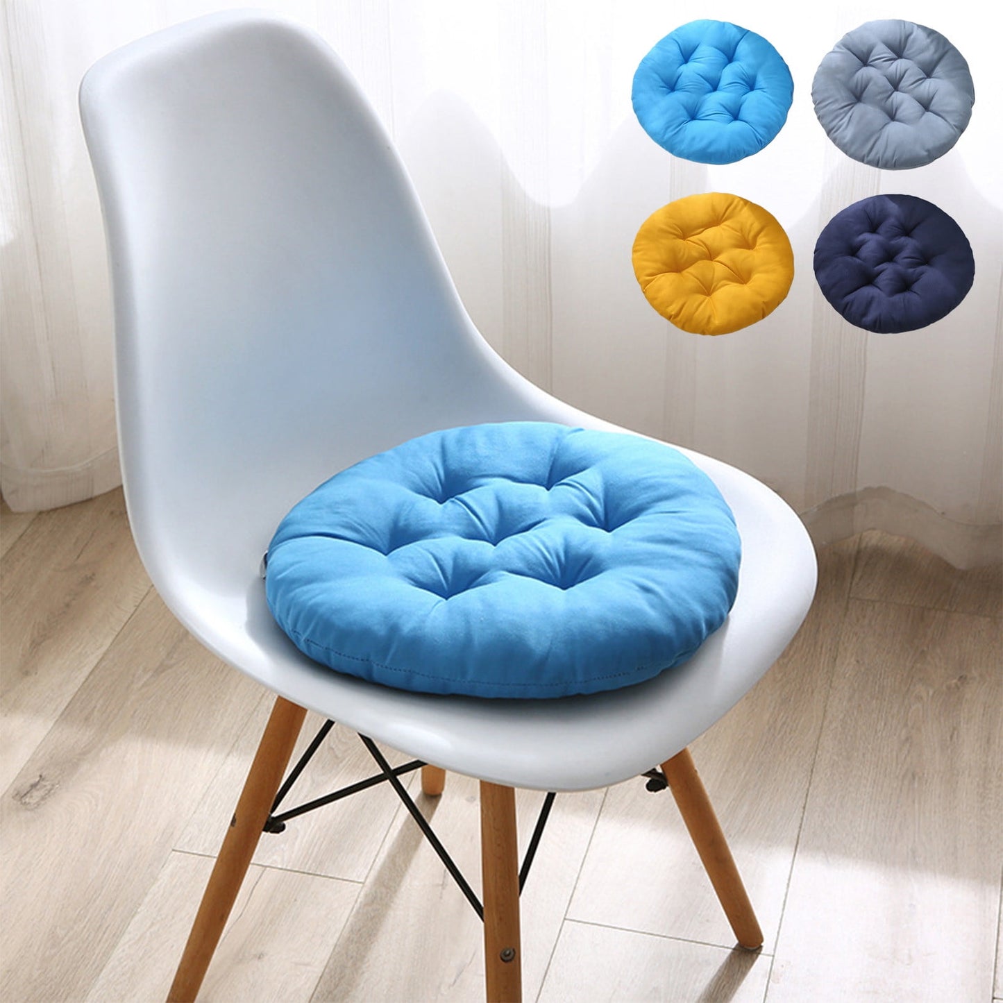 Outdoor Seat Cushion, Round Rattan Cushion, Hanging Basket Chair Cushion for Swing Chair Hammock Wicker Chair Rocking Chair,Vuyungers Seat Cushions Floor Pillow Yellow