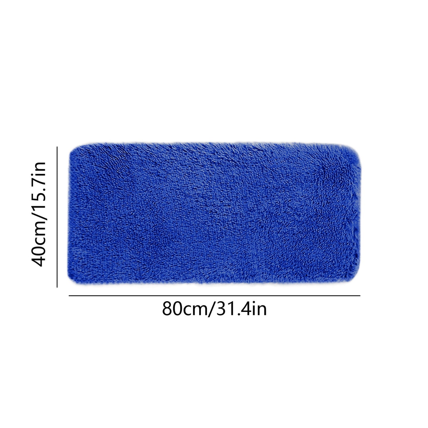 Washable Runner Rug for Bedroom Living Room Rug - 40 x 15.7 Inch Bath Mats Red Soft Fluffy Hallway Runner Rug, Non-Slip Indoor Carpet for Kitchen Laundary Room Decor Entryway Bathroom Blue