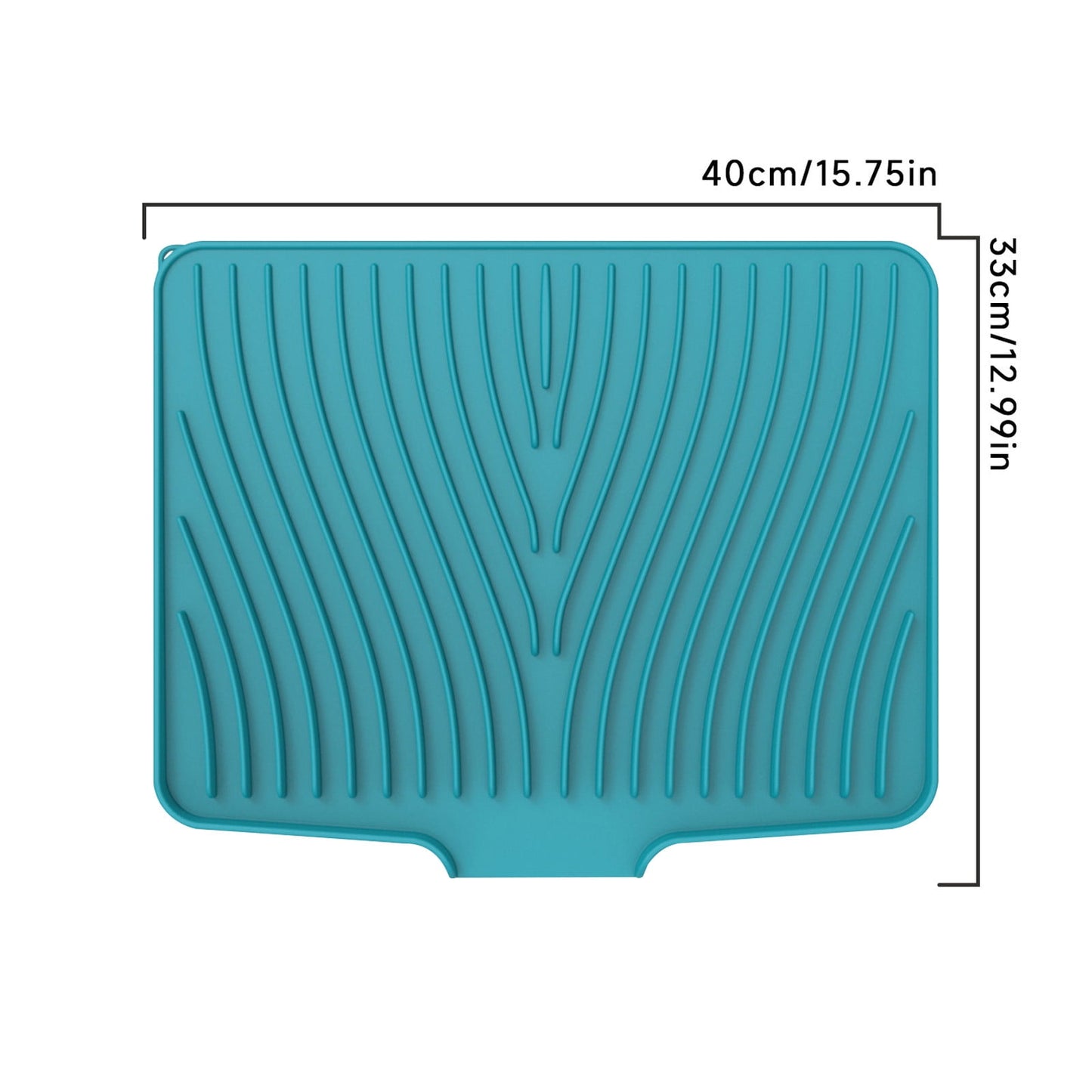 40x33 Inch Extra Large Kitchen Countertop Draining Silicone Tray - No Punching, Waterproof Drying Pad for Dishes,Water Diverting, Anti-Accumulating, Multifunctional Counter Protector for Kitchen Use green