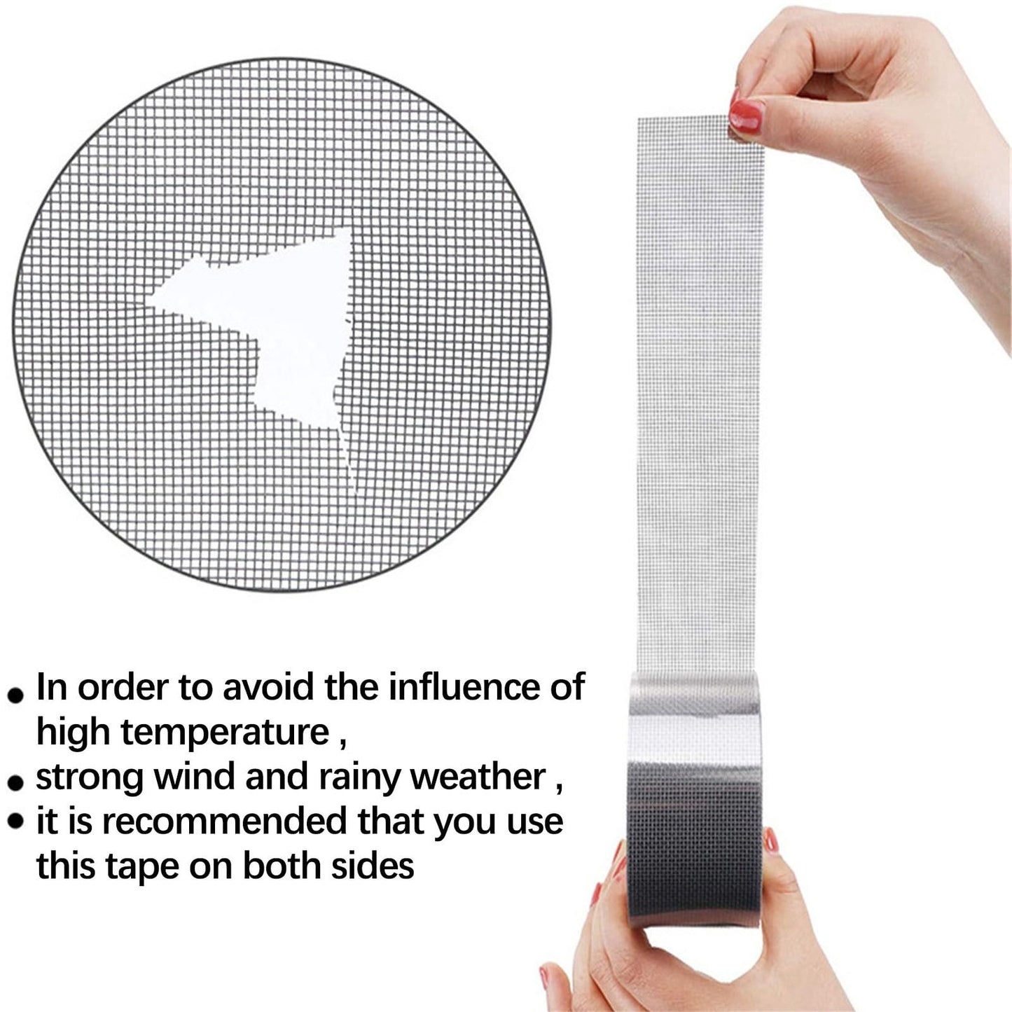 Self-Adhesive Window and Door Screen Repair Tape, Anti-Insect Fly Mosquito Net Patch, 2"x78.74" for Window and Door Screen Fix, Easy to Use, Long-Lasting, Fiberglass Screen Repair Sticker Black