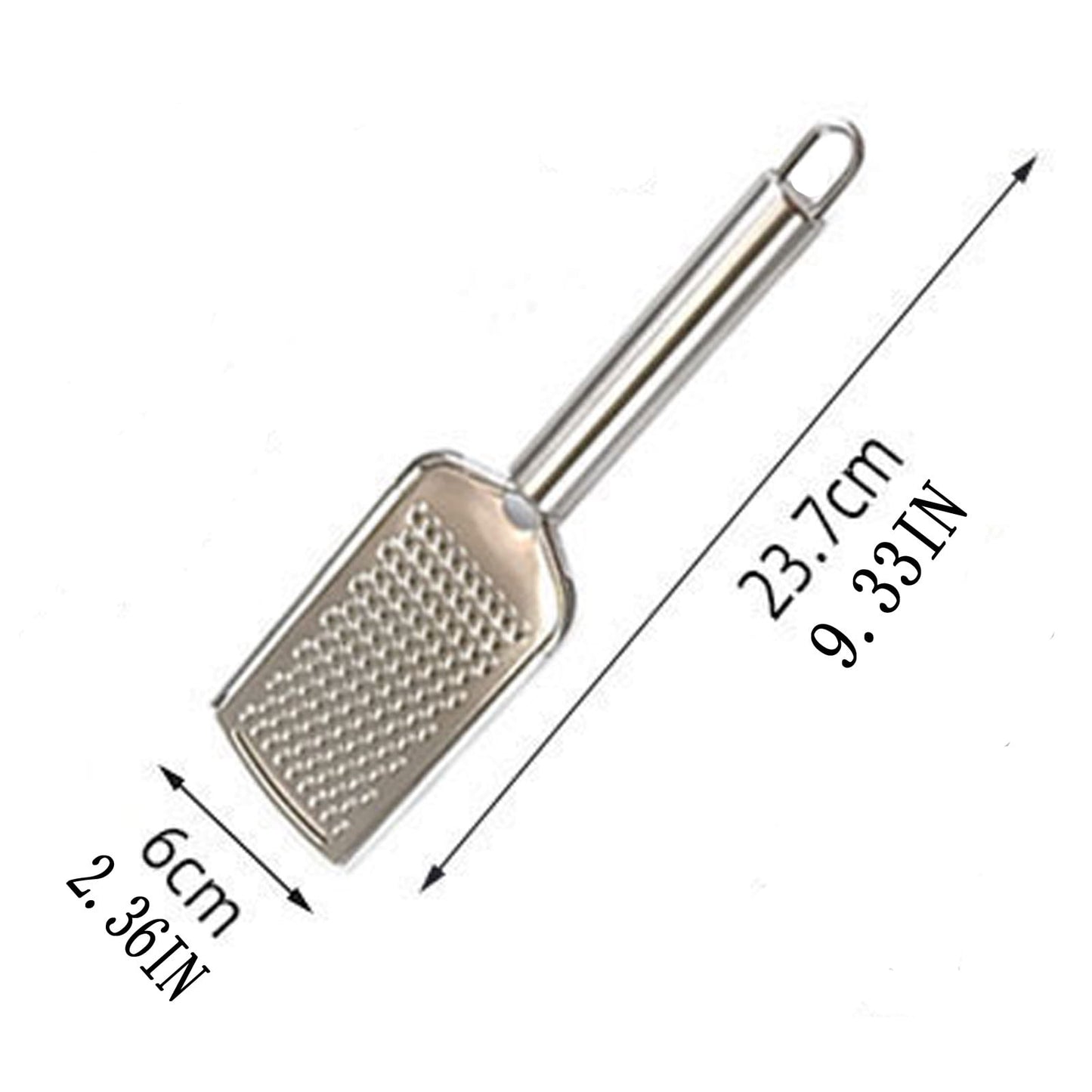 Cheese Grater – Hand-held Stainless Steel Zester for Kitchen, 9.33x2.36in, Non-Clogging Razor Blade for Grating Cheese, Ginger, Chocolate, Garlic, Carrot, Lemon & More, Easy Storage Loop
