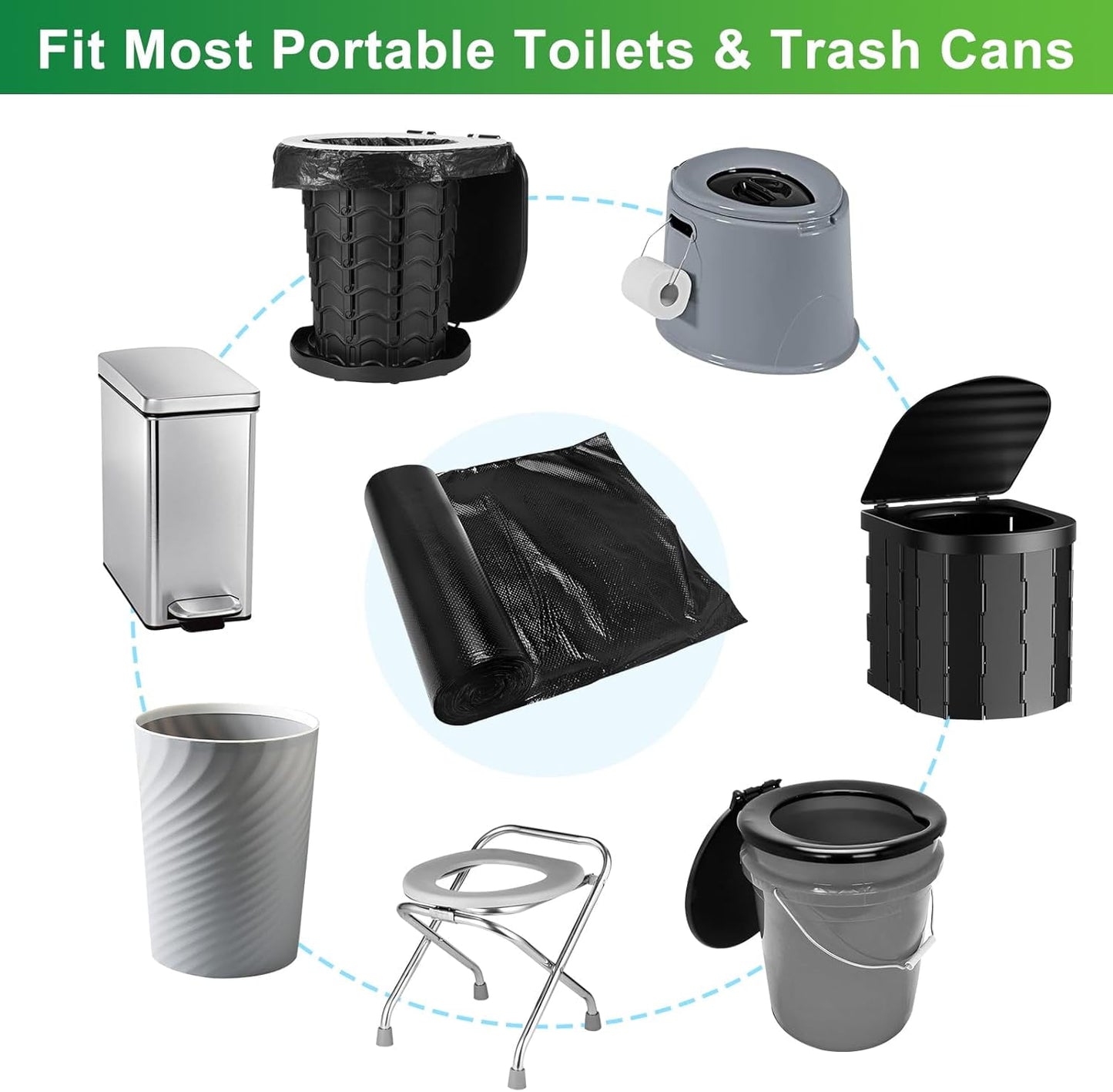 CGZQFEI 1/30pc 3 Gallon Small Trash Bags – Garbage Bags for Bathroom, Bedroom & Car Trash Cans (Leakproof & Tear-Resistant) 30-count Black2