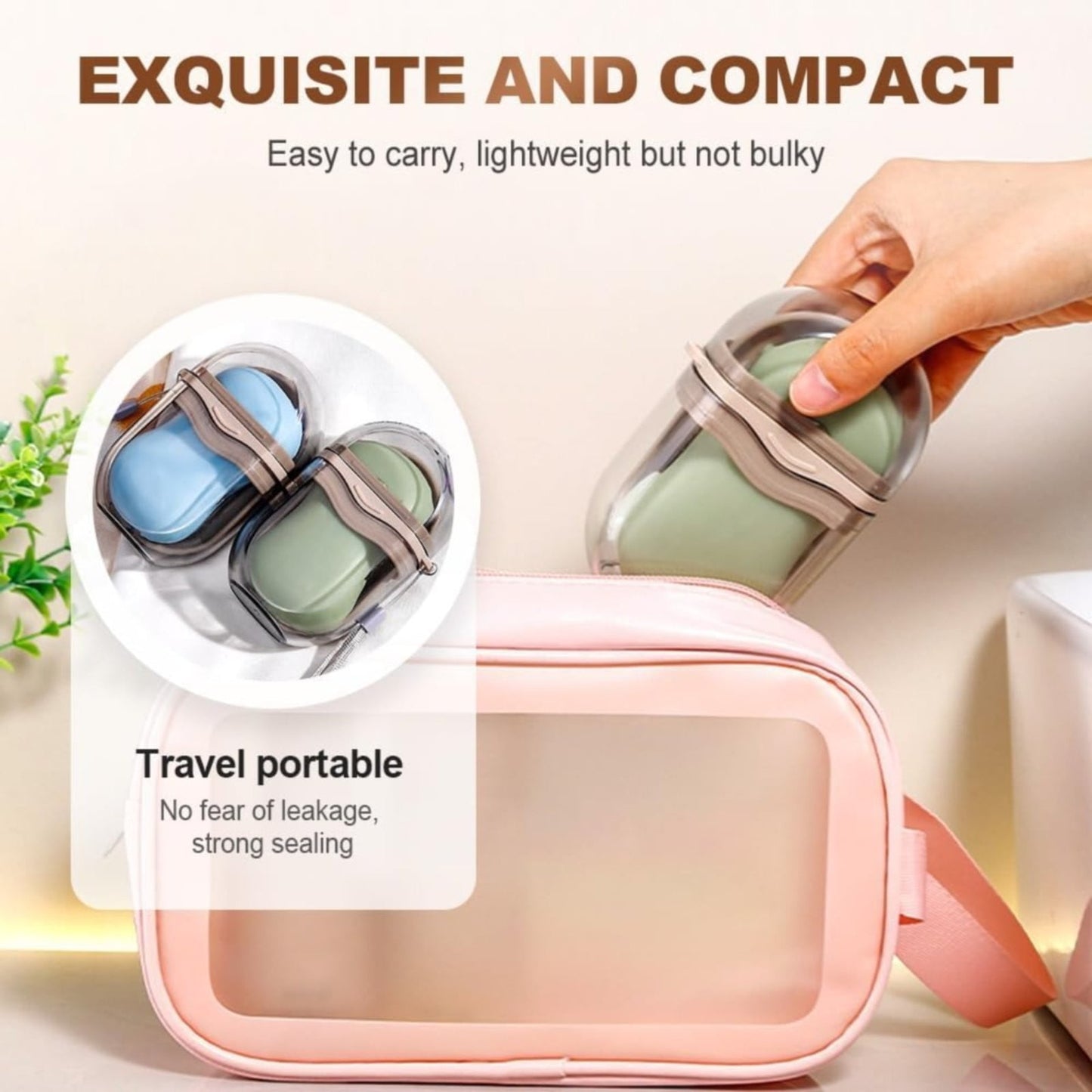 Bar Soap Holder Dish 1 Pack for Shower, Travel Soap Case with Lid for Gym, Camping Essentials, Travel Size Toiletries, Portable, Leakproof 4.33" x 2.76" x 1.57" Clear