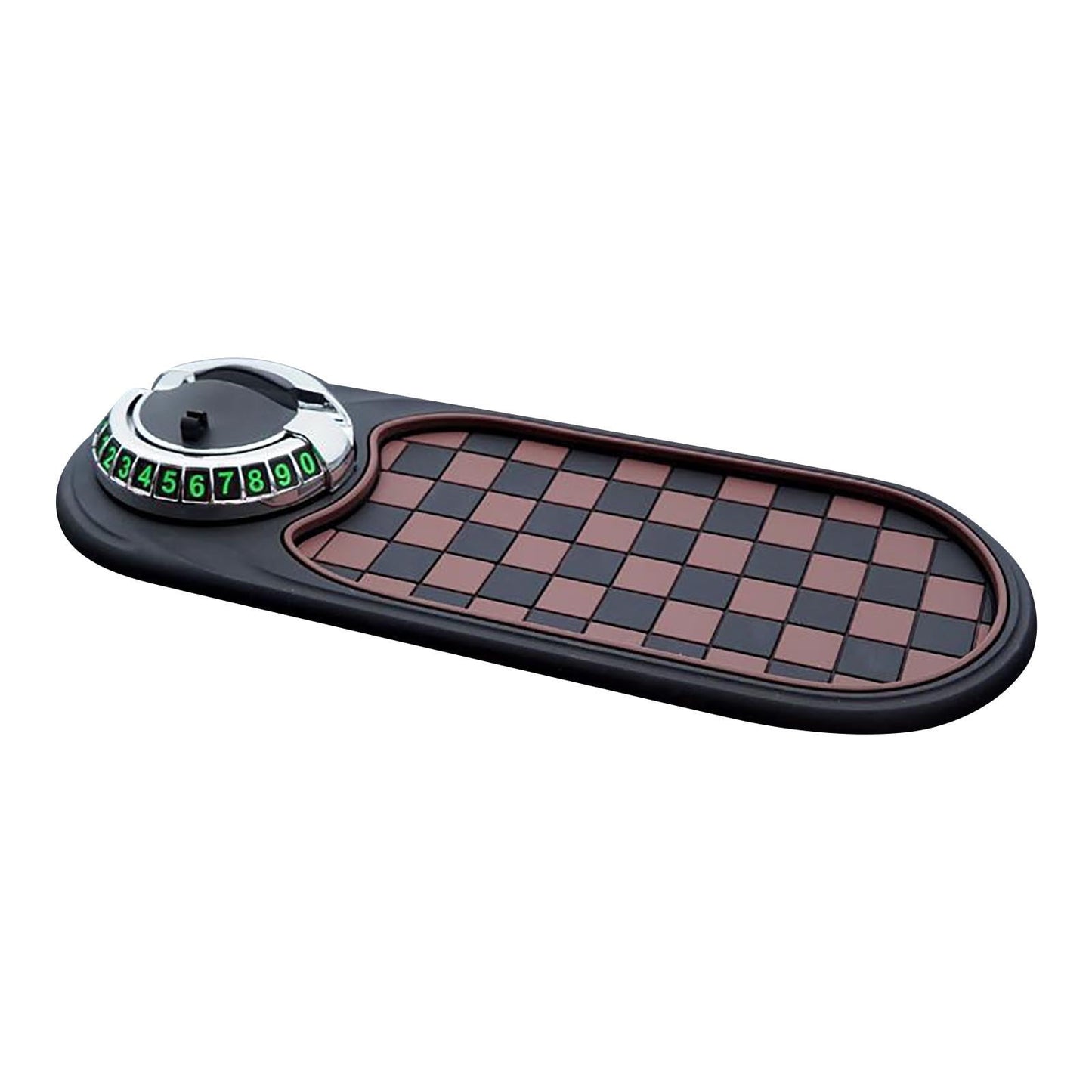 Auto Anti-Slip Mat,Multifunction Car Universal Phone Holder, Rotatable Anti Skid Car Dashboard Pad with Temporary Parking Numbe and Large Pad for Phones Sunglasses Keys Gadgets B