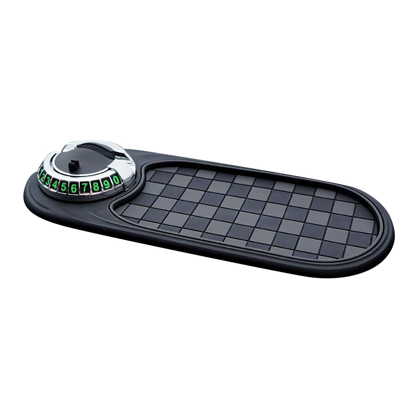 Auto Anti-Slip Mat,Multifunction Car Universal Phone Holder, Rotatable Anti Skid Car Dashboard Pad with Temporary Parking Numbe and Large Pad for Phones Sunglasses Keys Gadgets E