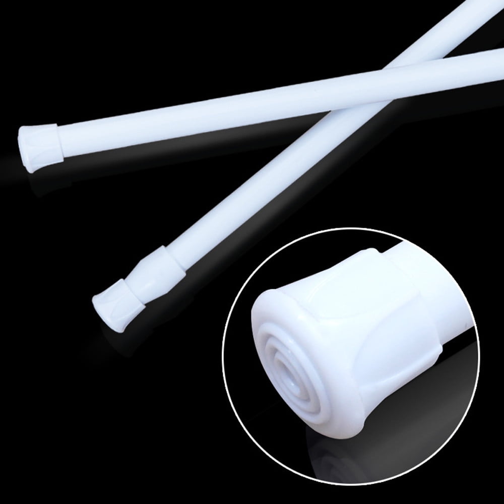 Spring Loaded Extendable Shower Curtain Rod - Aluminum Pole with Round Head | Tension Curtain Rail for Bathroom & Windows | Adjustable Length Rust-Resistant Aluminum Curtain Rod(15.8-27.6") 15.8-27.6"