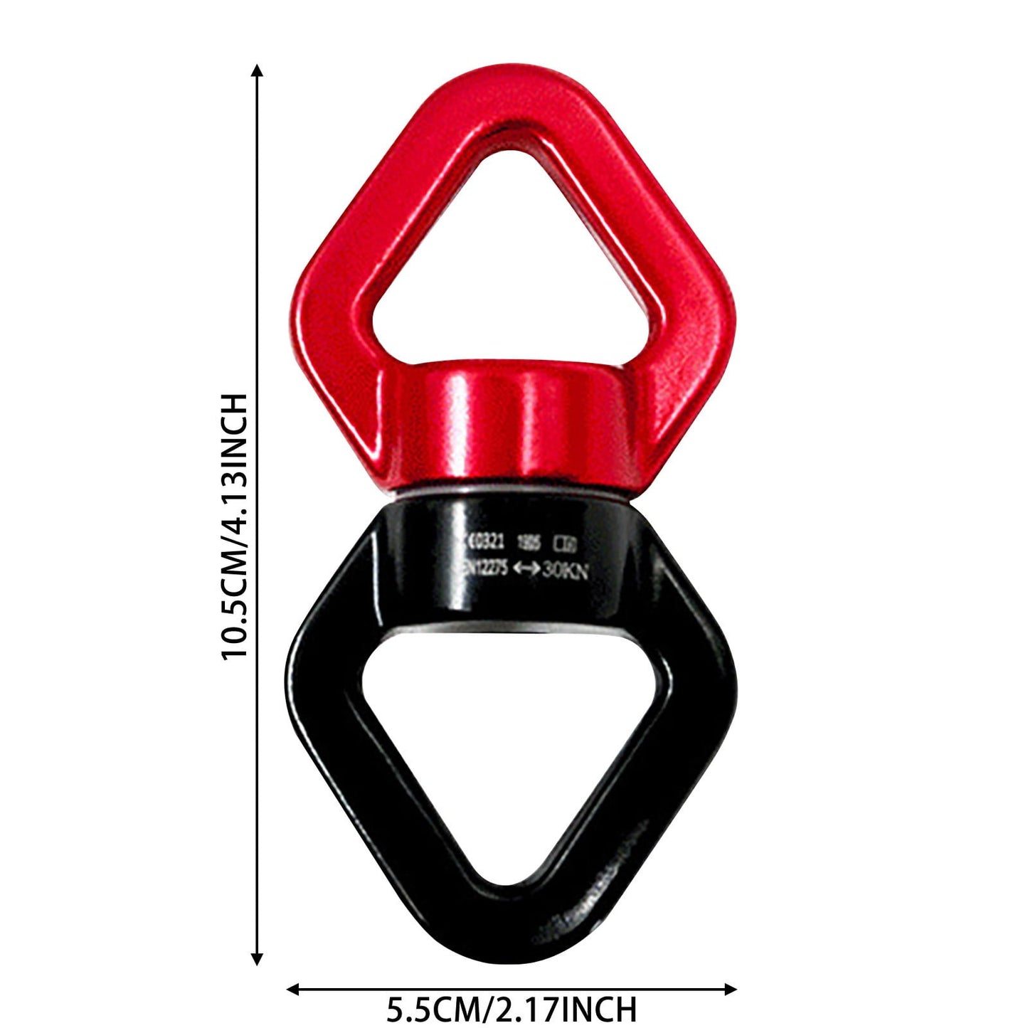 35kN Swing Swivel, Safest Rotational Climbing Rope Devices Hanging Hook Accessory for Tree Swing, Aerial Dance, Swing Spinner Hanger, Rock Climbing, Hanging Hammock,Carabiner(Red) Red