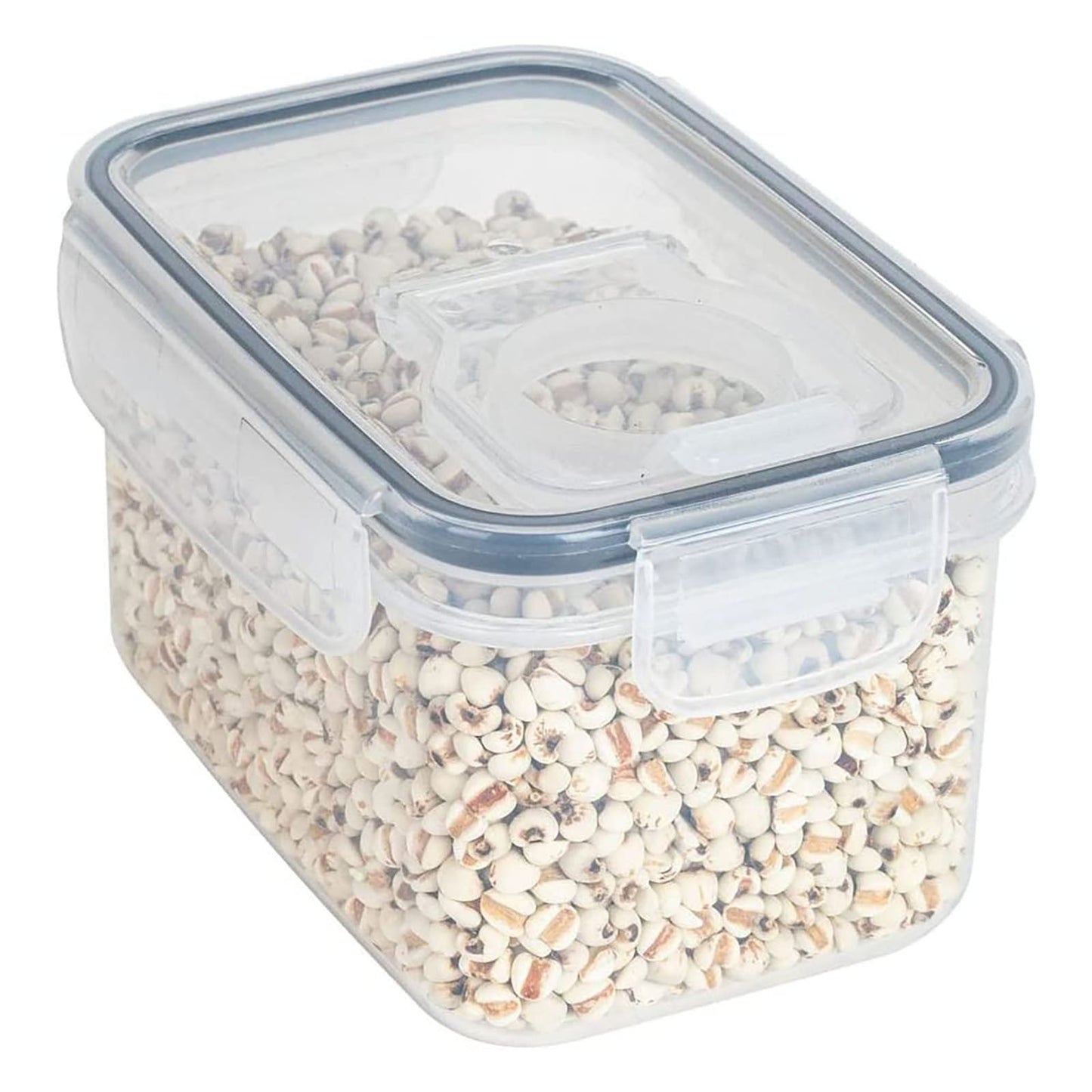 Airtight Storage Container with Lids, Plastic Pet Food Storage Container with Locking Lid,Pet Dog Cat Food Dispenser ,Clear Pet Dog Food Storage Bin Containers for Rice Grain(Green,4.72x7.68") Z5-1400ml