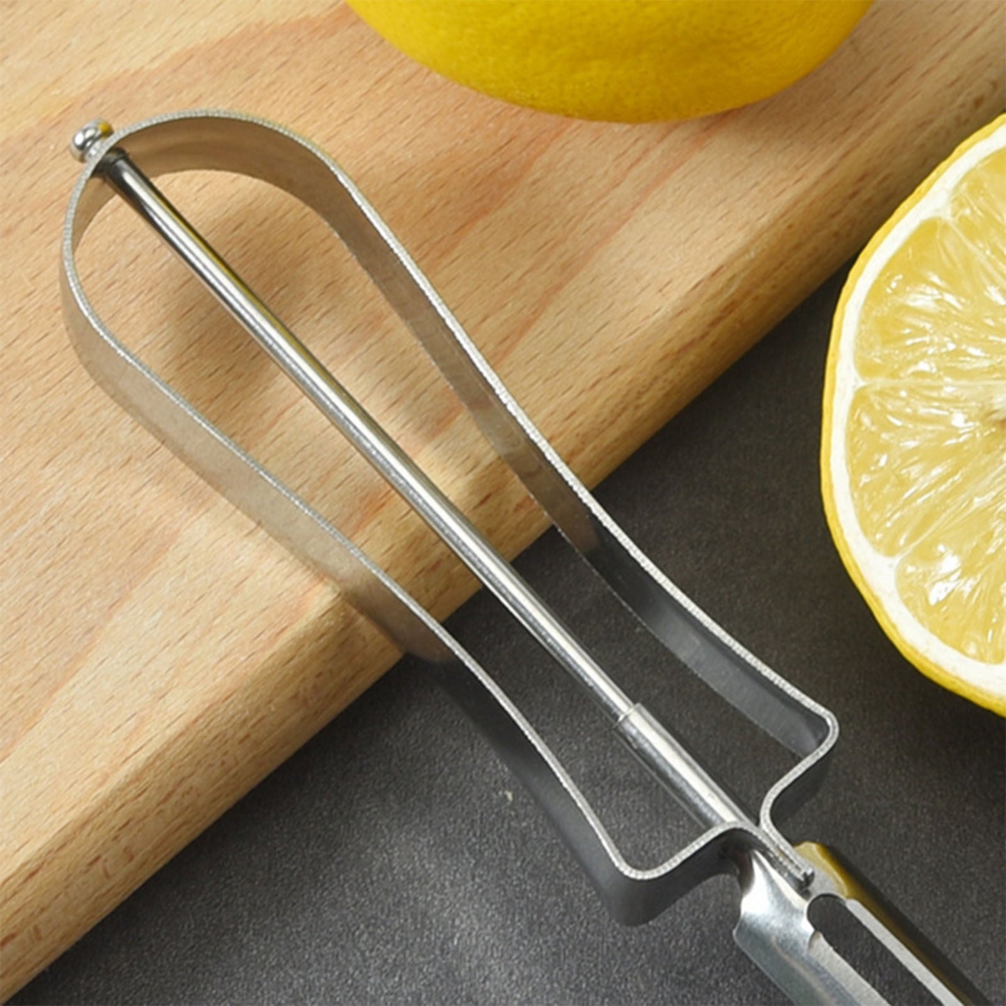 Professional Stainless Steel Peeler, Swivel Blade, Ergonomic Handle, Potato Eye Remover, Commercial Grade Vegetable Peeler for Potatoes, Carrots, Apples, Dishwasher Safe, 1.02x5.91 1.02" x 5.91" Silver
