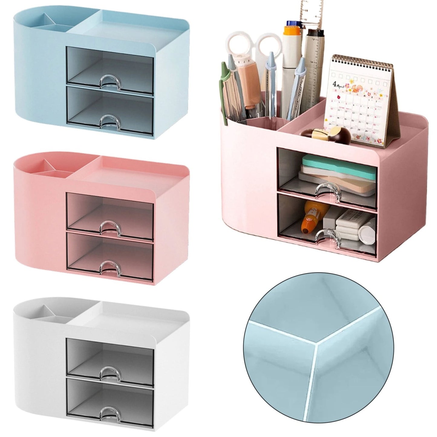 Rectangular Empty torage Box, Plastic Pencil Case, Clear Storage Container for Pencil,Crayon,Sticker,Cosmetics, 1 Pcs, 5.24x2.44x0.98 7.08x3.74x4.13 White