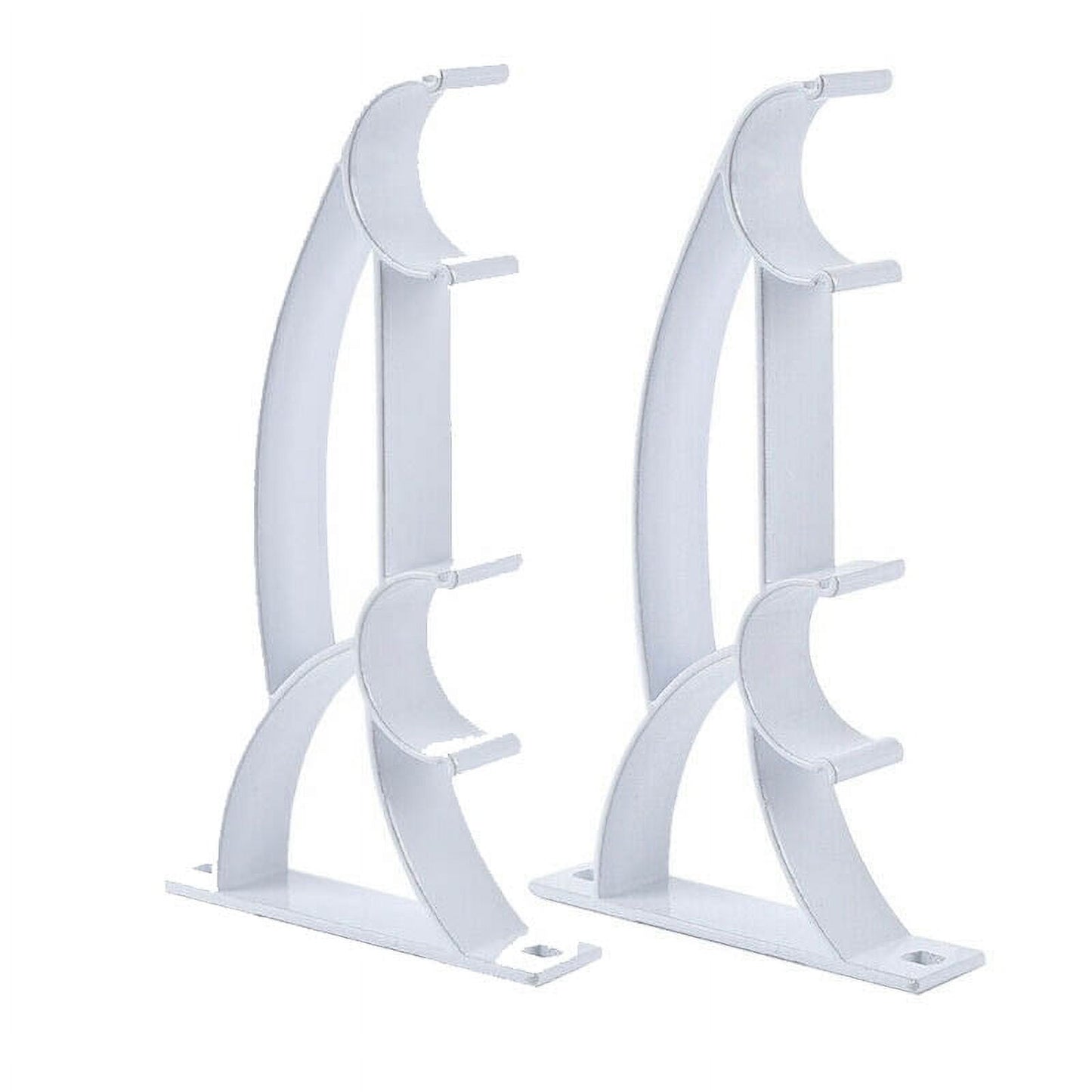 Curtain Rod Bracket, Double Curtain Rod Holder, Heavy Duty Curtain Rod Brackets, Drapery Wall Rods Bracket Holders, Curtain Rod Hooks for 1in Curtain Rods, 2 Pack, 5.12x3.15x0.79 5.12" x 3.15" x 0.79" Brown