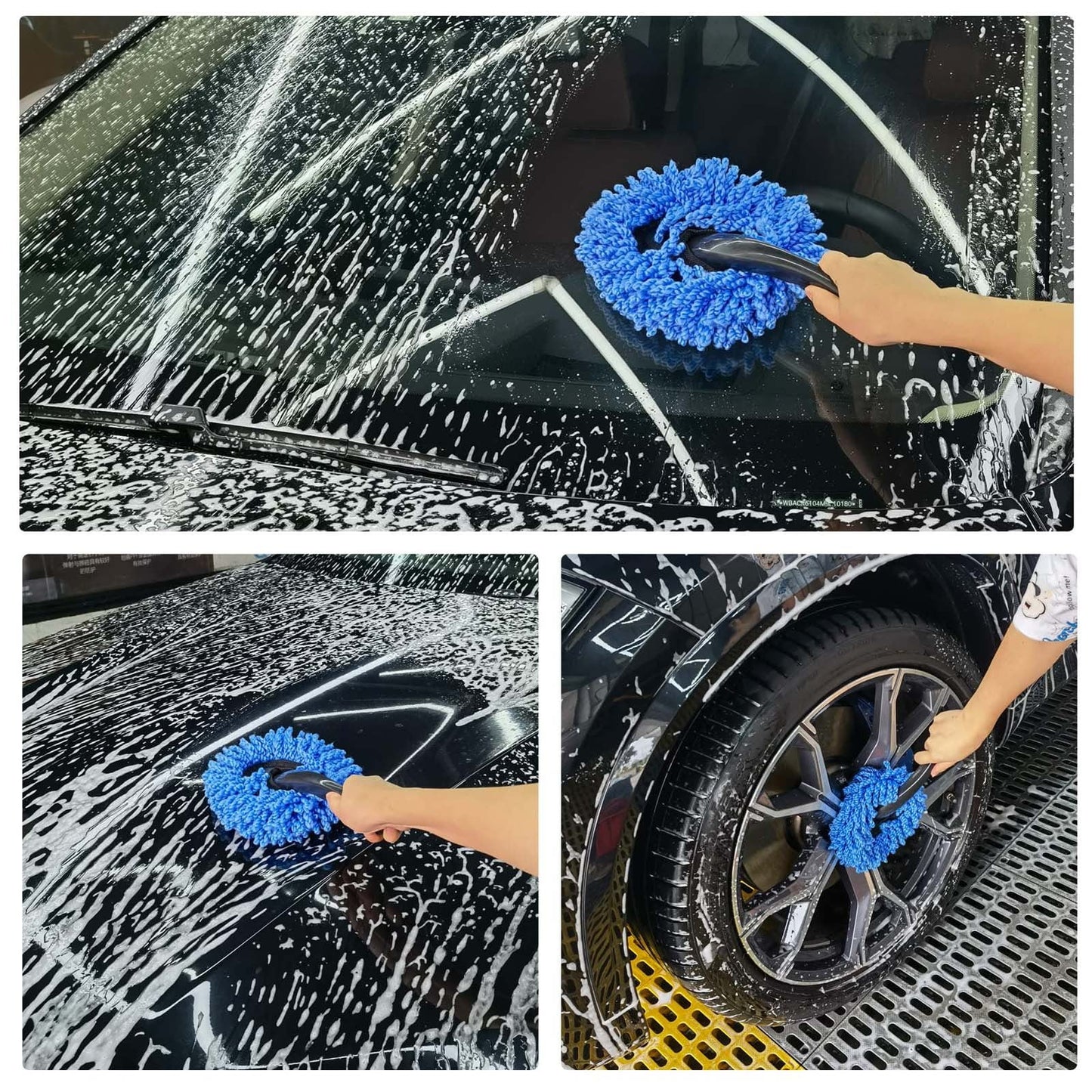 Car Dash Duster Brush, Super Soft Microfiber Multi-Functional Car Cleaning Brush, Scratch Free Dash Dusting Tool with a Anti-Skid Handle for Vehicle Home Kitchen Cleaning, 1 Pcs, 13.3x7.5 13.3" x 7.5" Grey