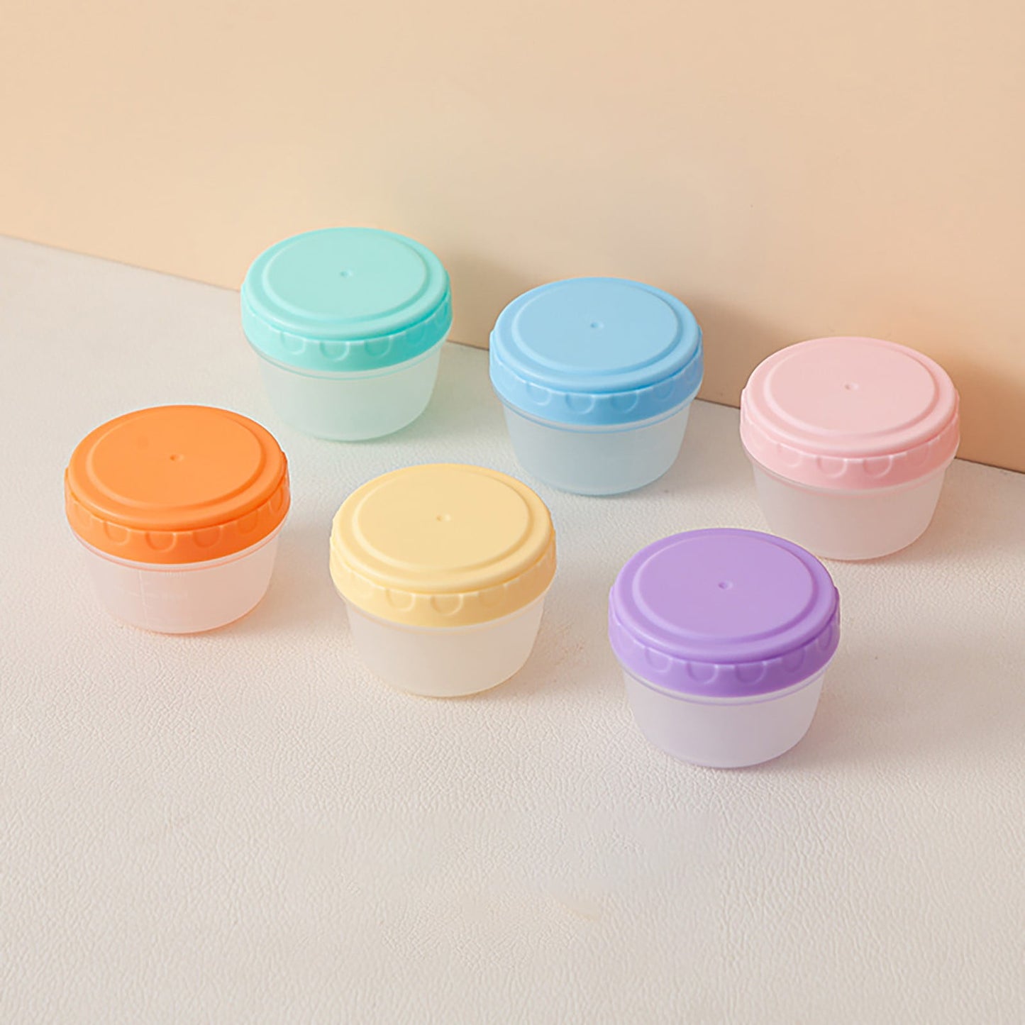 6Pcs 2Oz Small Containers With Lids,Reusable Plastic Storage Jars For Snack And Puree, Salad Dressing Container To Go, Storage Containers, Freezer Food Containers, Dishwasher Safe,Bpa Free,6PCS 12PCS