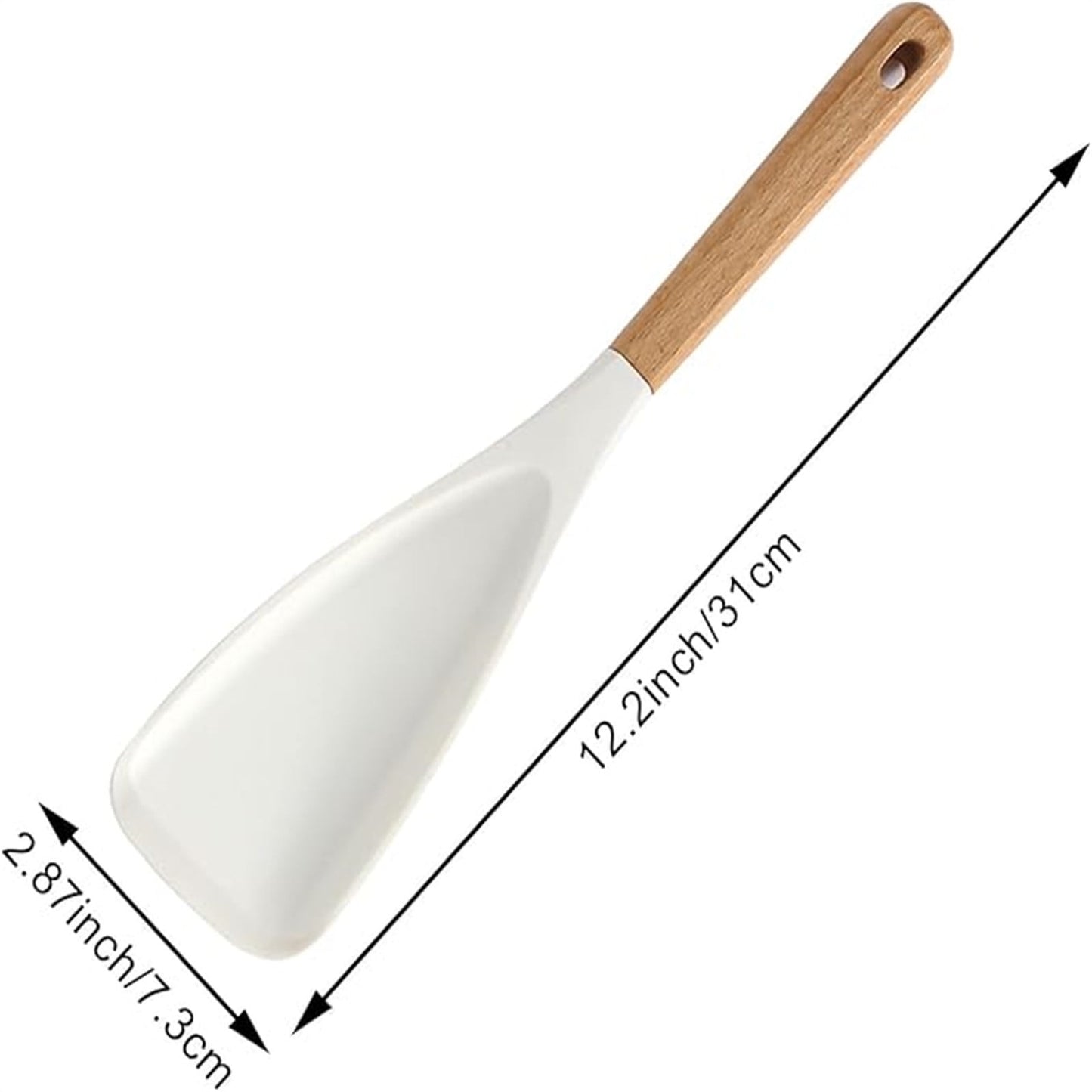 Cedar and Ash Spoon,3 in 1 Spatula Spoons Silicone for Stirring,Cedar and Ash Spoonula,Multifunction Spatula Cooking Spoon,Scooping & Serving,Cooking Spoon For Nonstick Cookingwares White