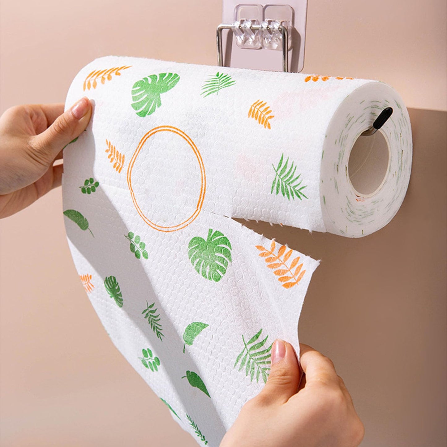 5 PCS Kitchen paper towel - Reusable tissue rolls, made from recycled paper, 50 sheets per roll, suitable for kitchens, furniture, dishes, etc.