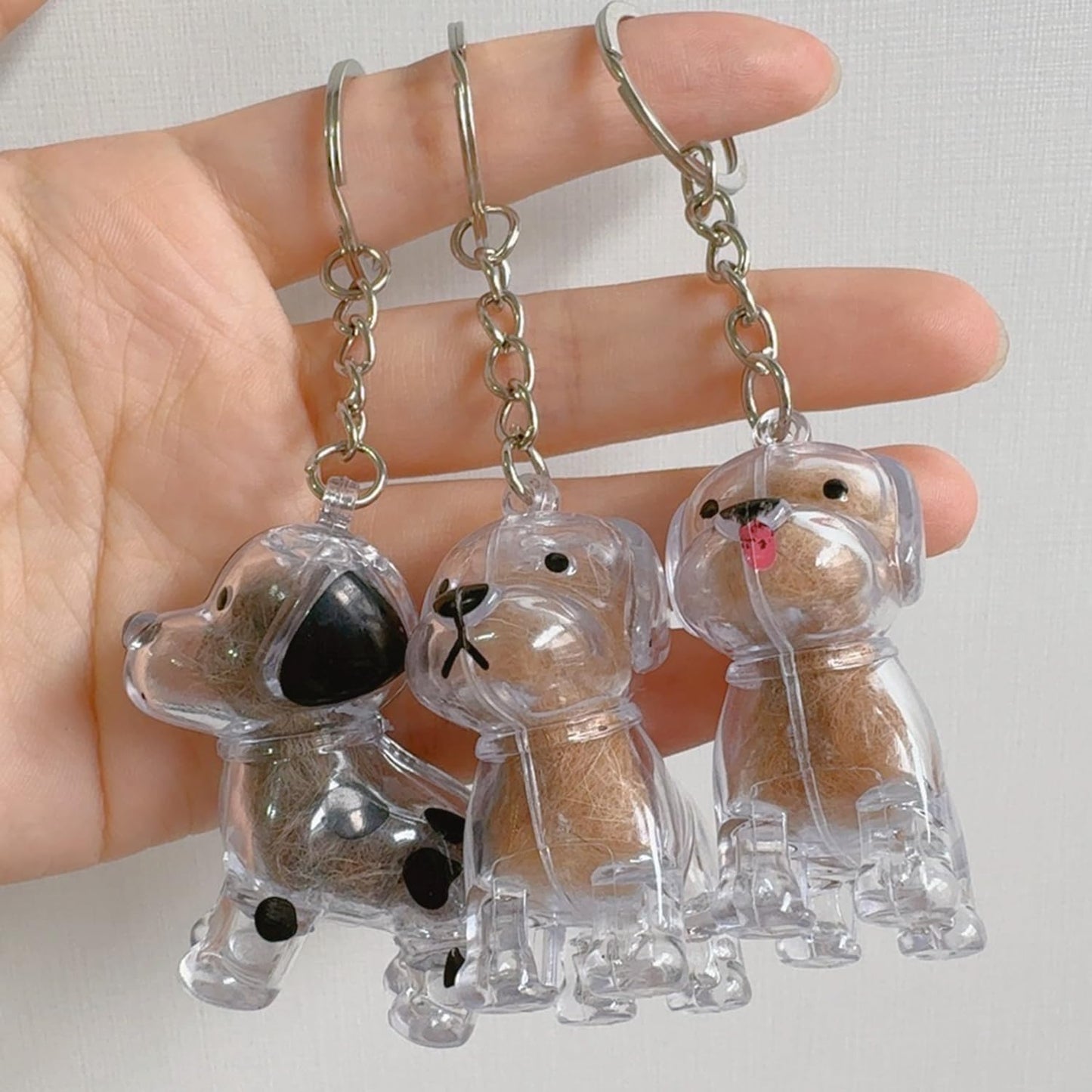 Keychain - Memory Capsule Pendants - Dog Hair Collection - DIY - 1 piece