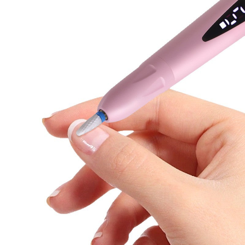 Nail drill - Electric nail file - Manicure set - Pedicure set - Nail care - Gel polish removal - Artificial nail filing - Nail polishing - Acrylic nails - Cordless - Rechargeable - With LCD screen - Nail styling - White - 1 Piece
