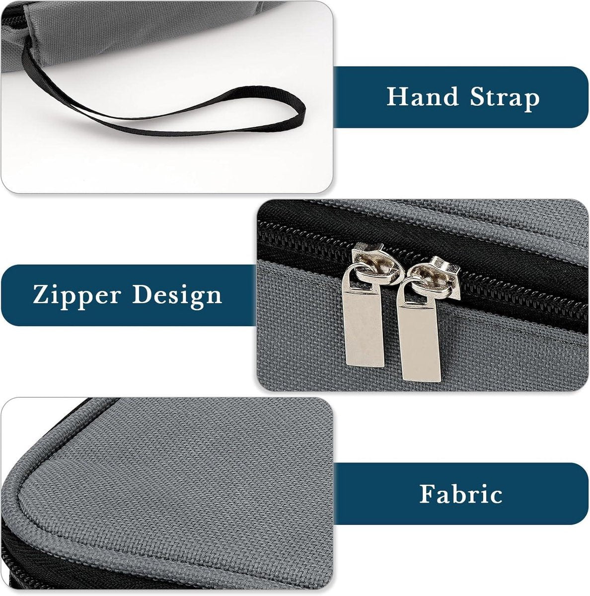 Allecto - Travel Snack Bags - Thermally Insulated Container - Fruit - Lightweight - Leak-Proof Cooler Bag - Portable - Storage Accessories - Picnic - Grey - Suitable for model XYZ.