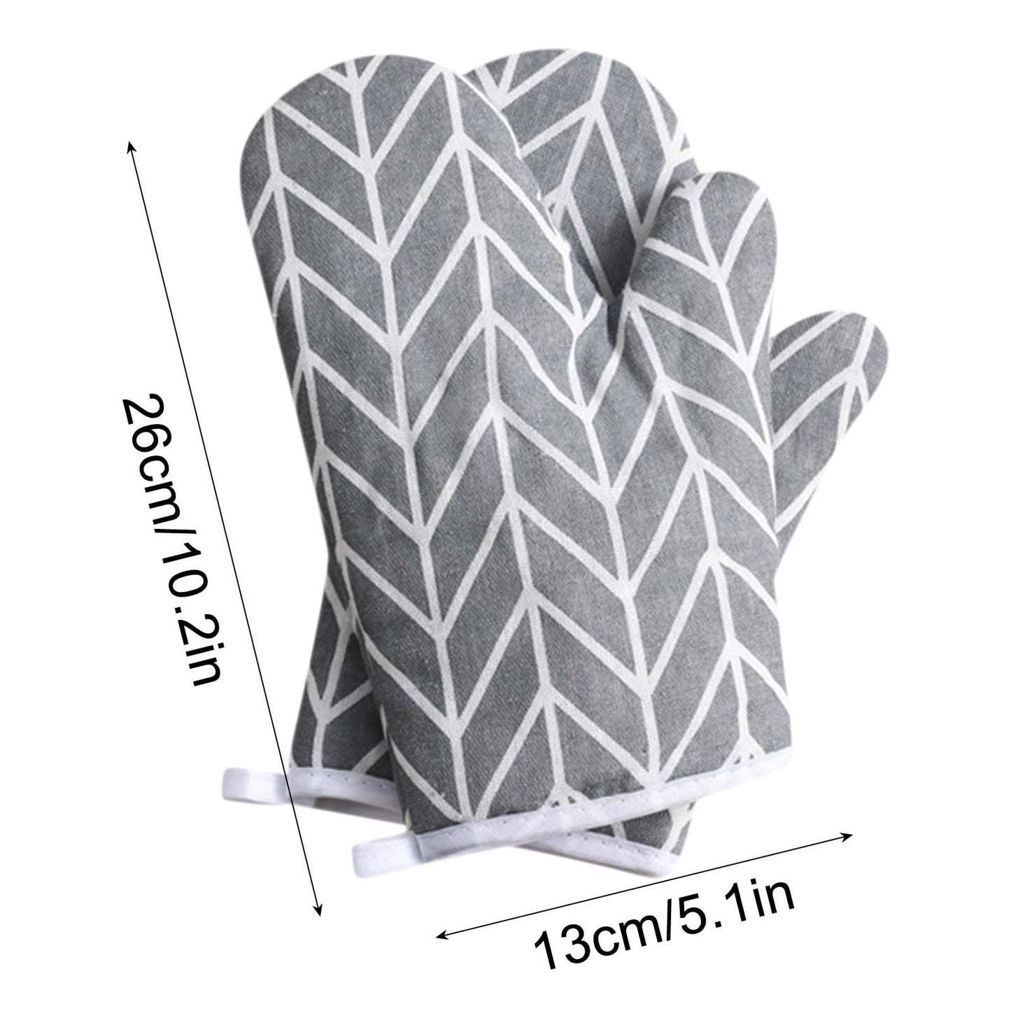 Heat Resistant Oven Gloves,Extra Thick Cotton Kitchen Mitts for Baking, Grilling, BBQ,Non-Slip Microwave & Pot Holder with Hanging Loop,Insulated Hot Pads for Women/Men Yellow