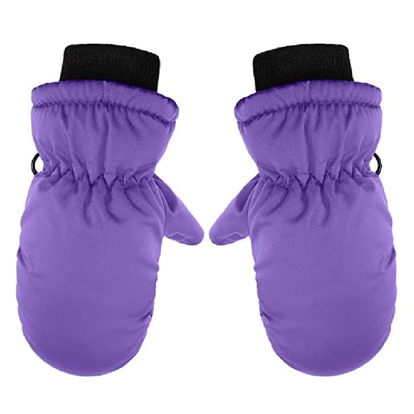 GXWEA 2T Gloves Kids Waterproof Gloves Kids Gloves Winter Gloves Thick Gloves Stretchy Warm Gloves Boys Girls 6-11 Year One Size Purple