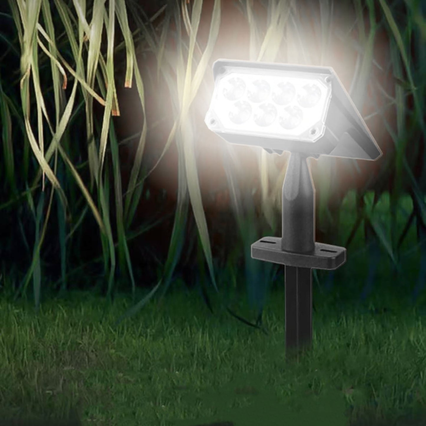 Solar Spot Lights Outdoor for Flag, Tree, Sign, Mailbox, Solar Lights Outdoor Waterproof, Bright Landscape Spotlights, Dusk to Dawn Lighting, for Yard Patio Garden Pathway A
