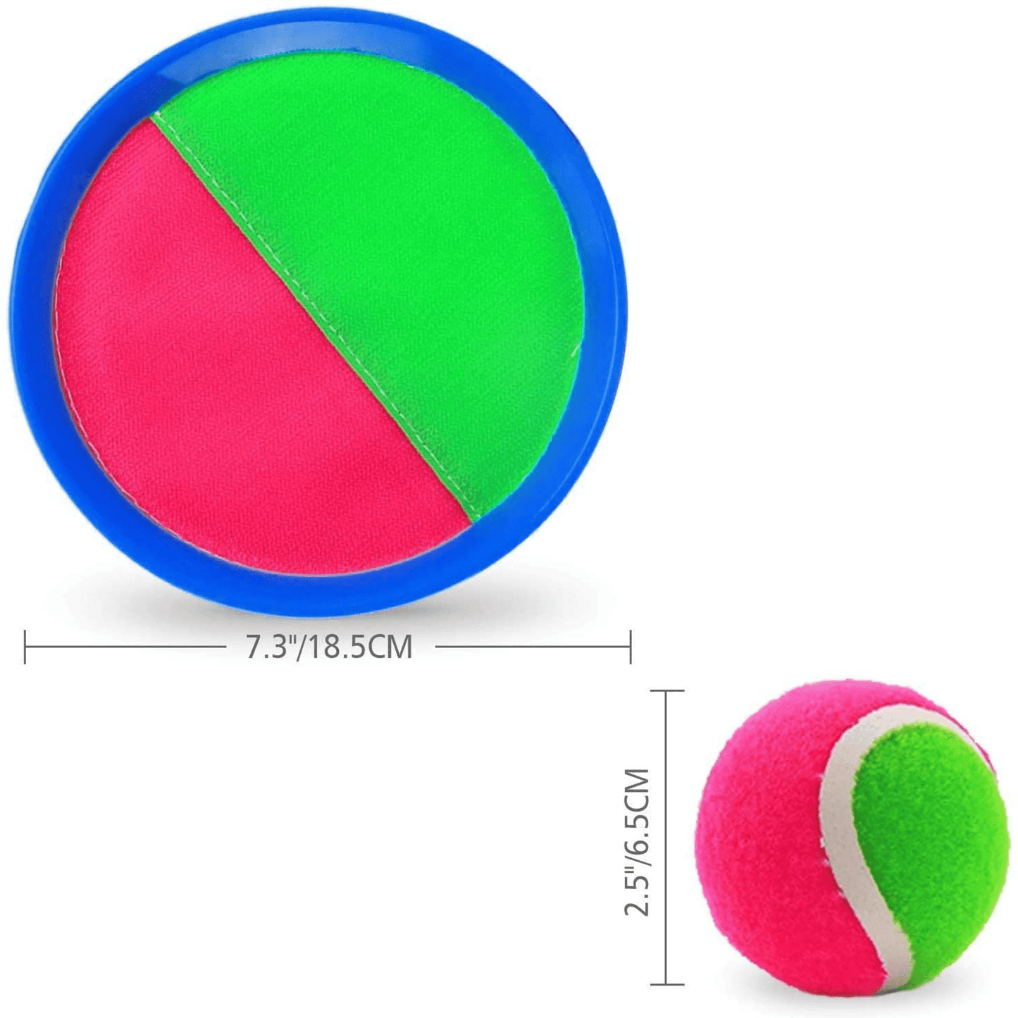 Tutuviw Toss and Catch Ball Set - Paddle Ball and Catch Game for Adults - Sticky Ball Catch Set - 2 Paddles, 1 Balls