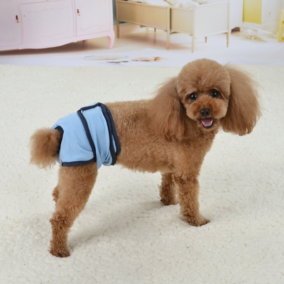 Comfortable Dog Underwear Dog Diapers Pants Male Female to Put On/Off Breathable Physiological Pants Reusable Sanitary Panties for Small to Large Dogs Pet (1pcs, Pink, XL) L Pink
