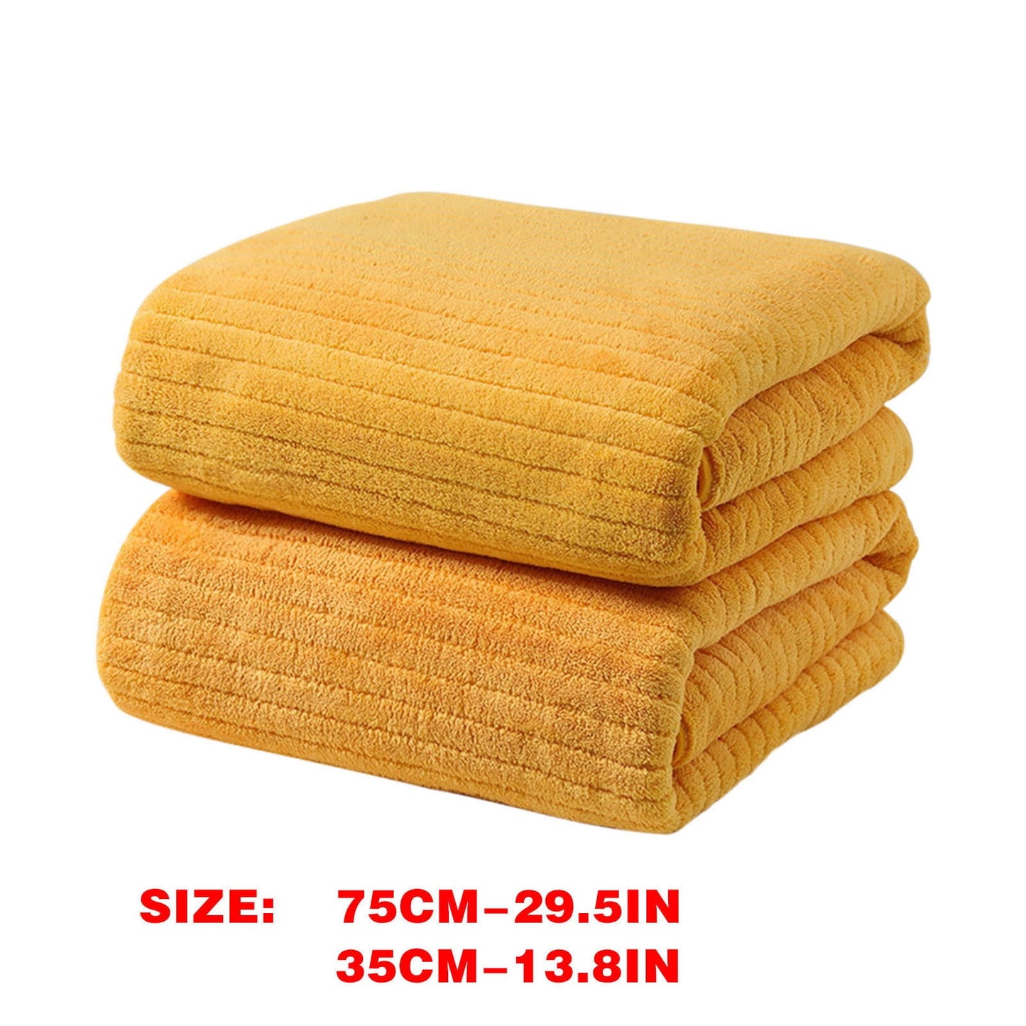 Chmadoxn Microfiber Hair Towel Wrap - Quick Dry Curly Hair Wraps for Women Wet Hair, Microfiber Towel for Hair, Hair Drying Towel Wrap, Hair Towels for Women, Hair Turban for Wet Hair (29 ×14 Inch) 4 pc Yellow