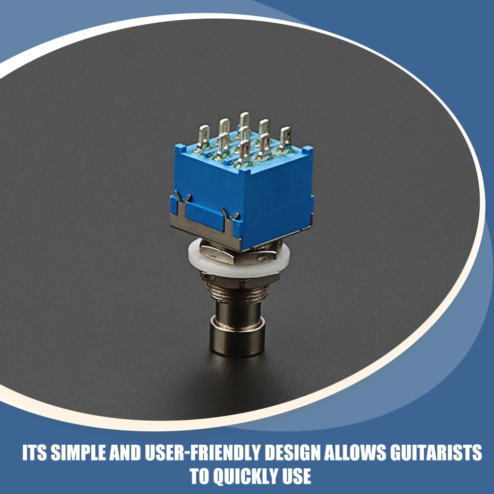 HOOWIFFY Hoowiffy Metal Blue Guitar Footswitch 9 Pin Latching for Reliable Use