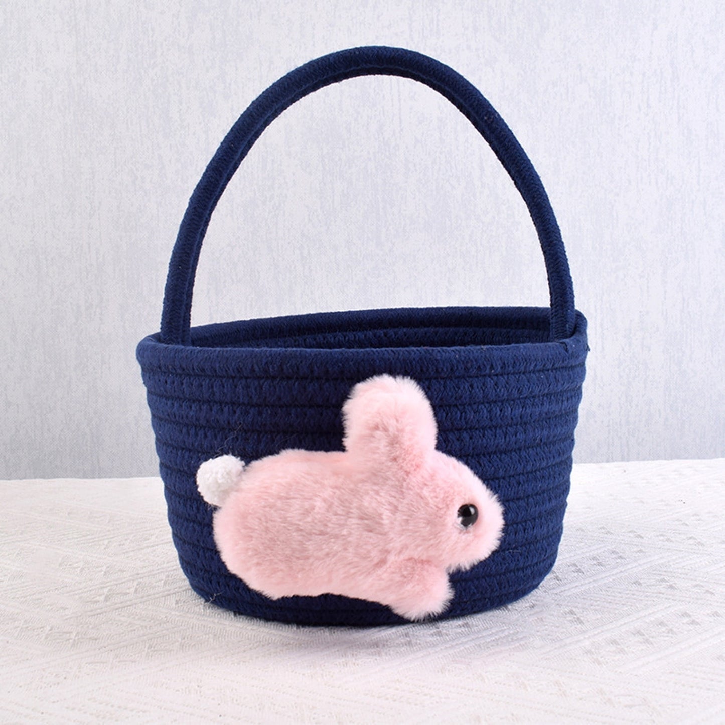 Chmadoxn Adorable Easter Bunny Basket for Kids - Perfect Easter Gift, Cute Easter Bucket Bags with Rabbit Ears for Easter Eggs Hunting, Affordable & Festive Spring Decor As Show D