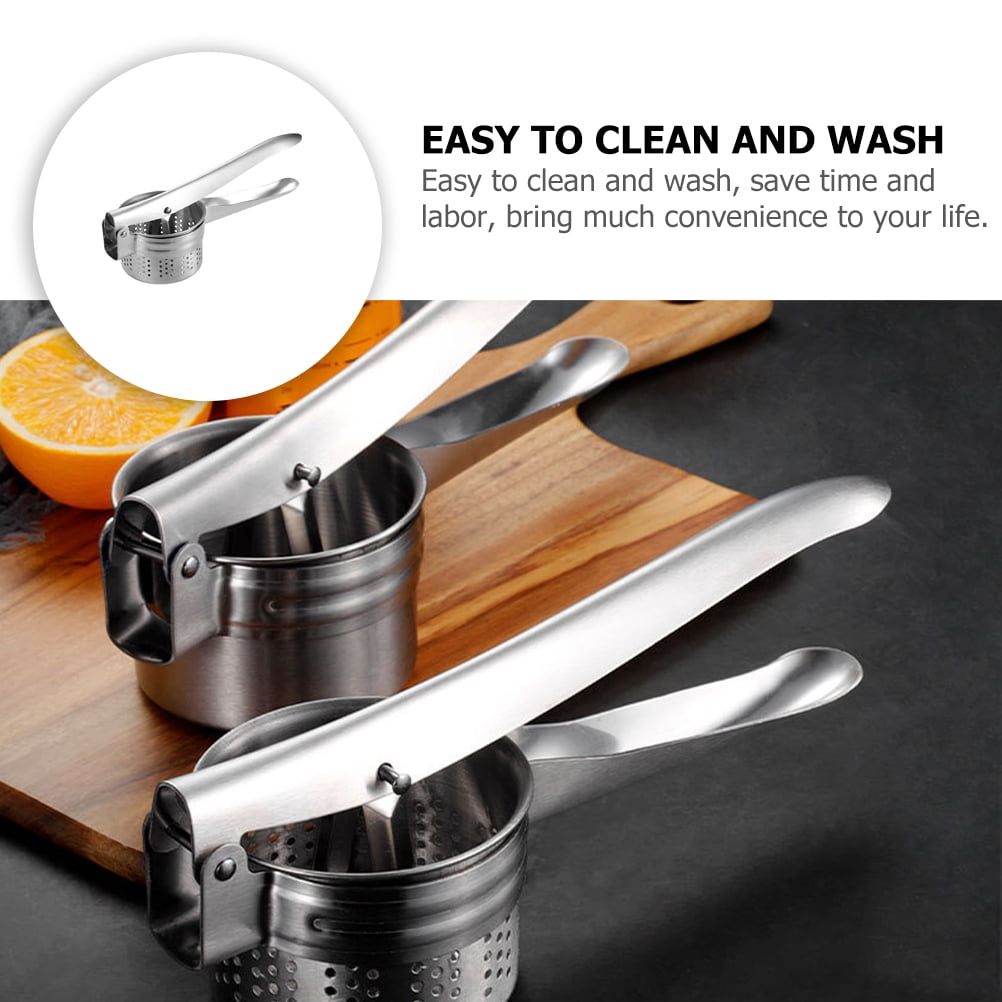 WHAMVOX Simple Fruit Juicer Orange Squeezer Hand Press Cold Stainless Silver