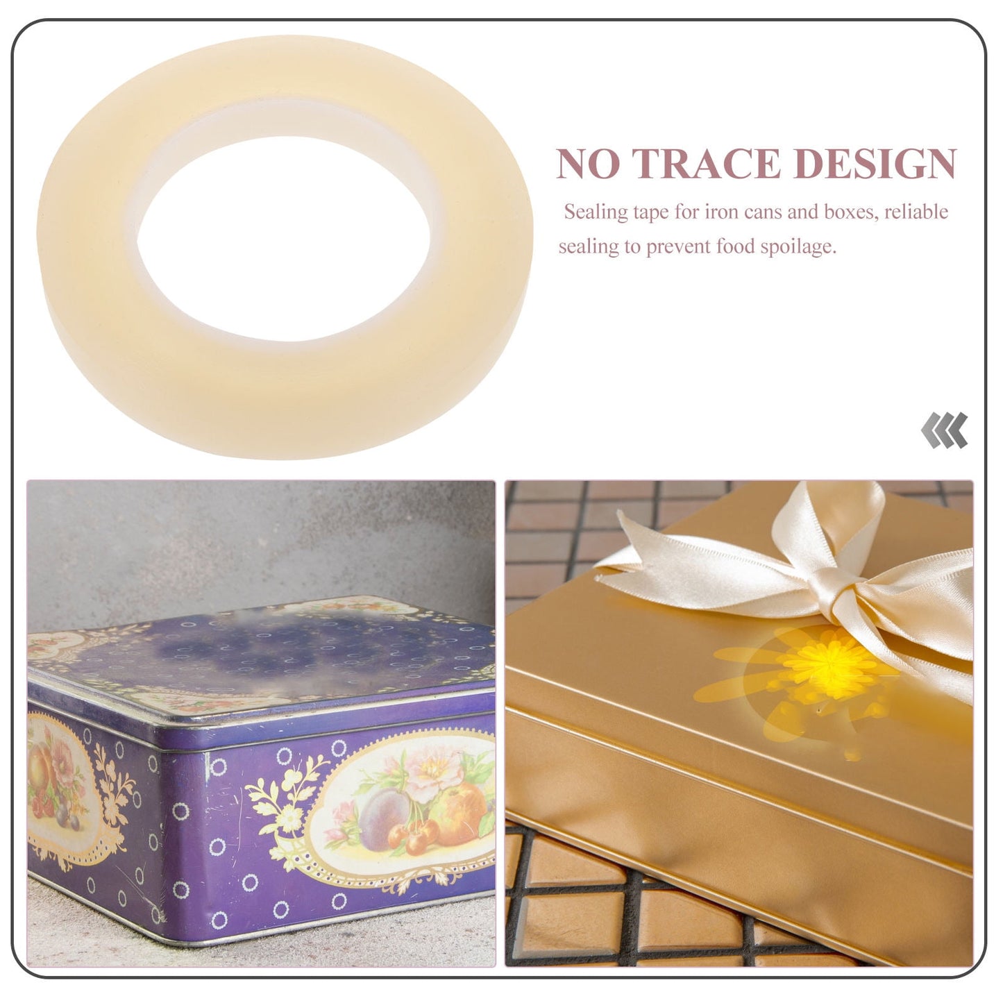HOOWIFFY Strong Clear Food Sealer Tape 1 Roll Transparent Airtight Sealing Supplies for Kitchen and Storage