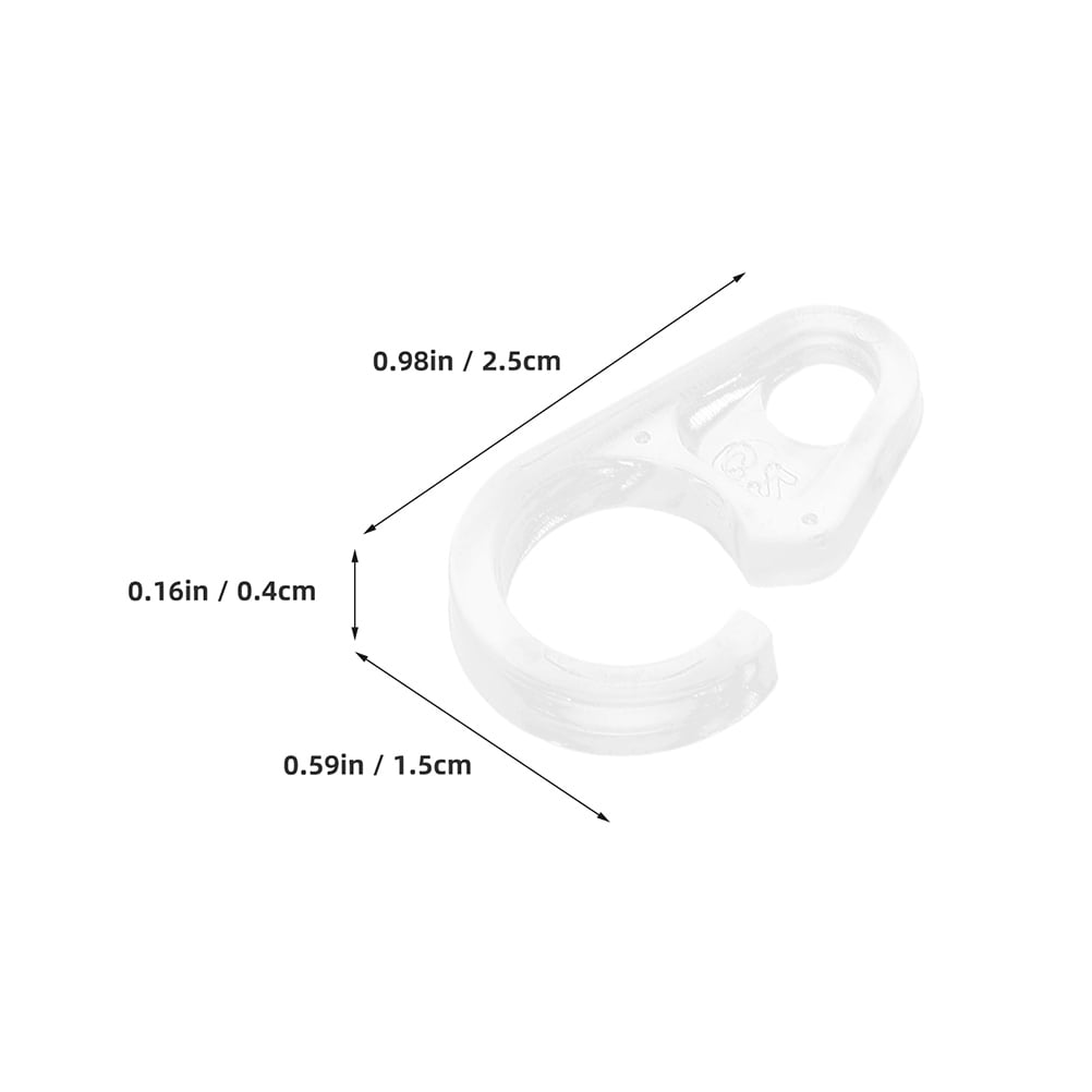 HOOWIFFY 30Pcs Curtain Hoops Transparent Plastic for Effortless Installation Home Decor