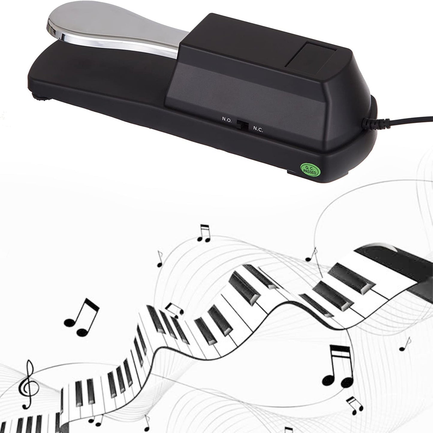 Holiday Toy List Tarmeek Piano Sustain Pedal Keyboard Pedals Synthesizer Pedals Suitable For Pianos, Electronic Organs, MIDI Keyboards, Synthesizers And Other Equipment Christmas Gifts One Size Black