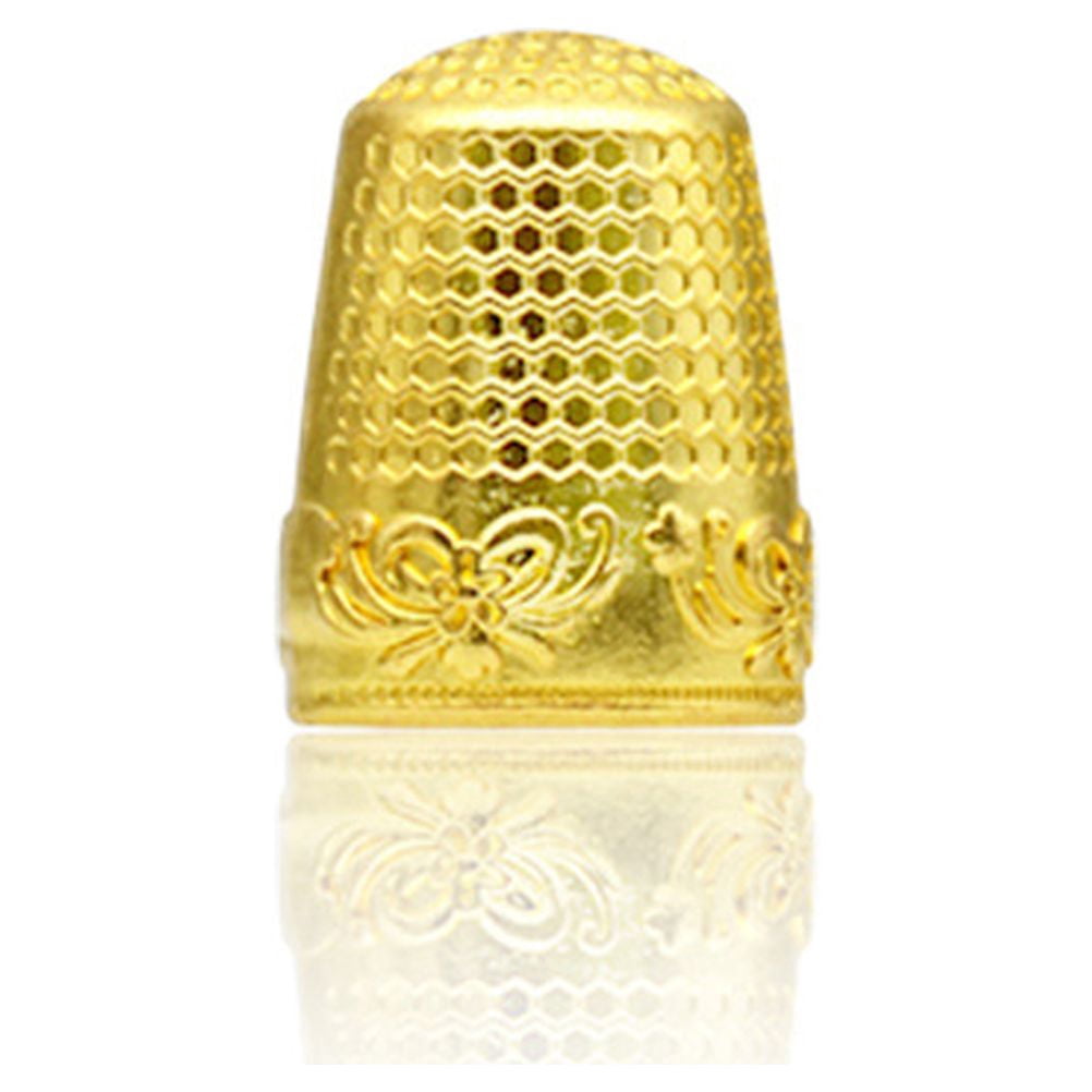 HOOWIFFY Portable Copper Thimble Golden Sewing Accessory for Beginners 10Pcs