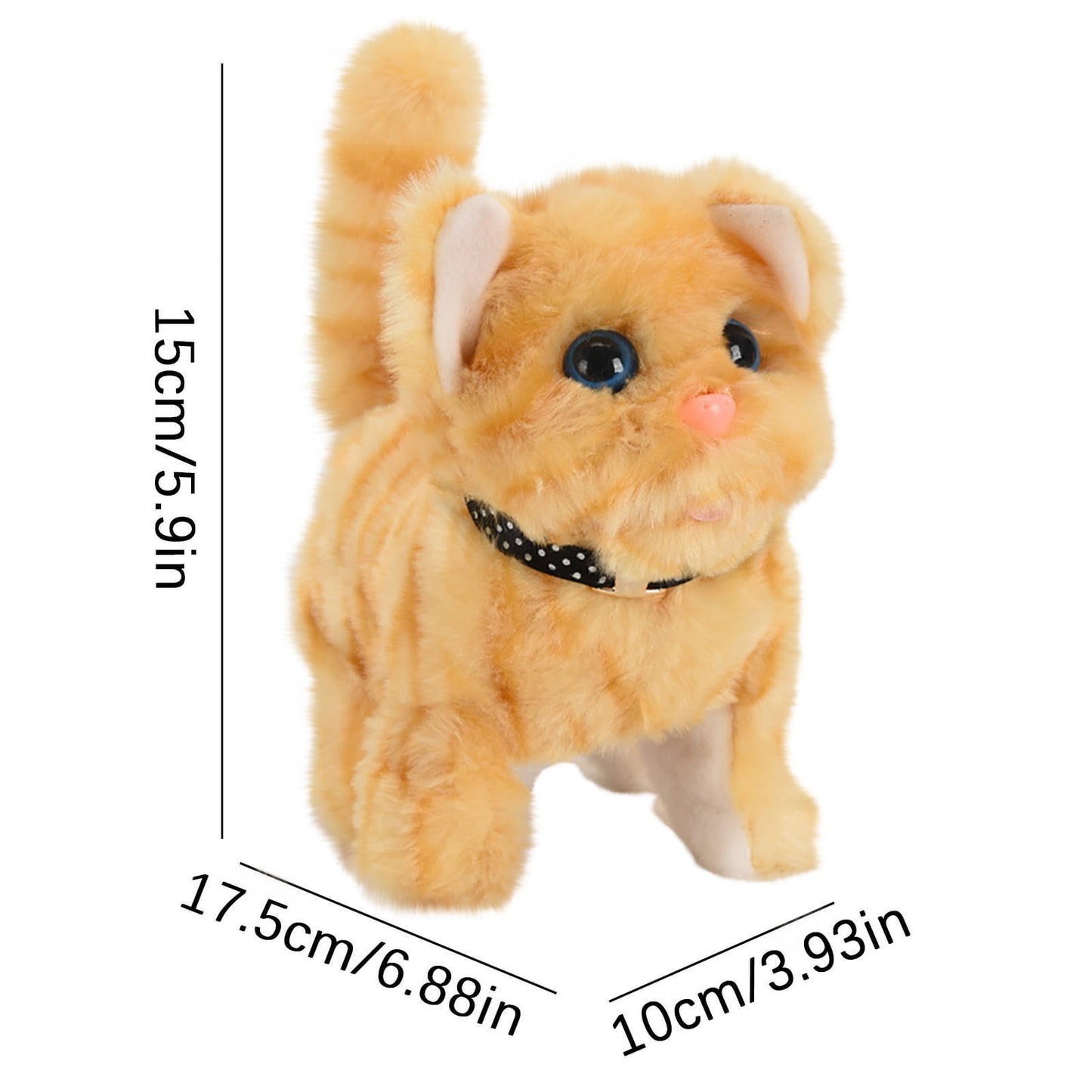 Chmadoxn Toys for Kids Robot Cat Plush Cat Stuffed Animal Interactive Cat, Walk, Bark And Move Tail Electronic Cat Pet, Robot Cat Cat Toy, Toy Cat Children's Birthday Christmas Gift Christmas Gifts One Size White