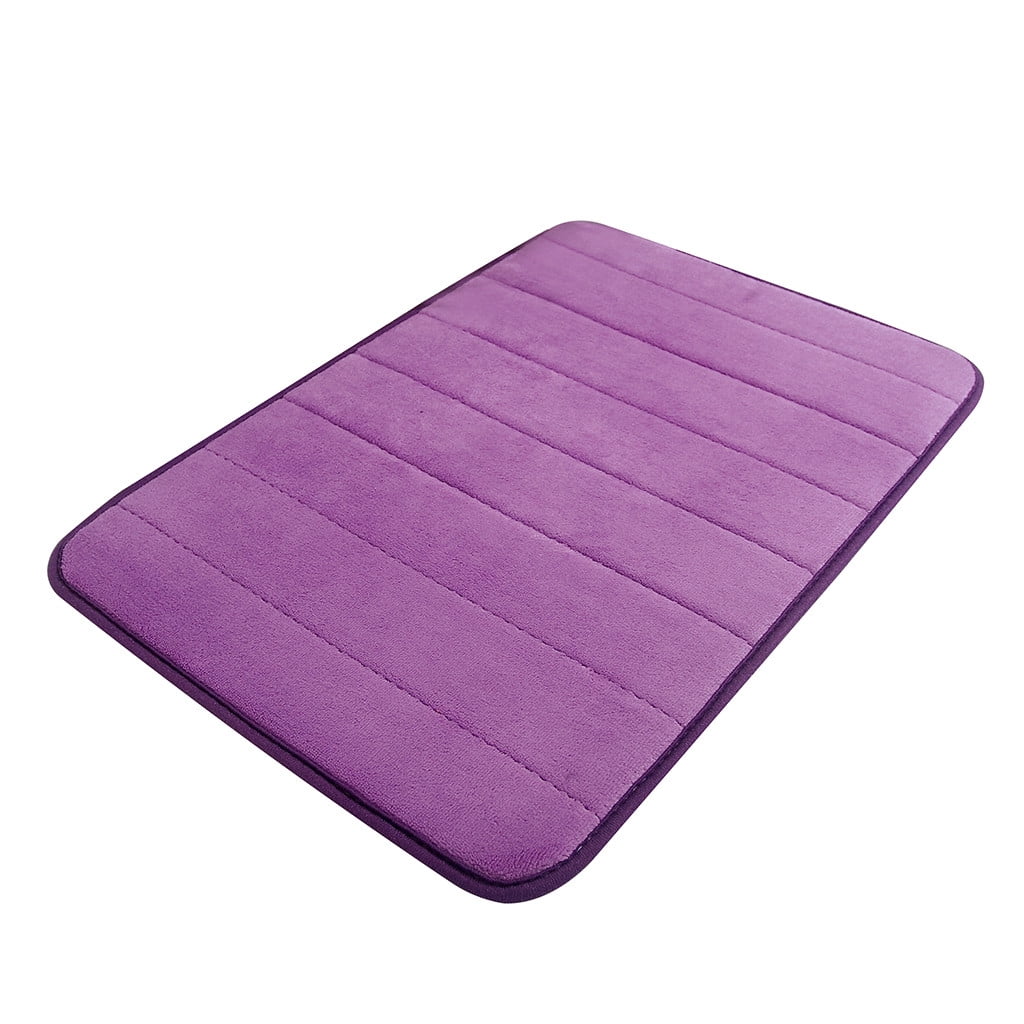 Lksixu Water Absorbent Shower Mat, Thick Bath Rugs for Bathroom Non Slip Ultra Soft Bathroom Rugs for Bathroom Floor & Tub(17 X 24in) 17" x 24" Purple