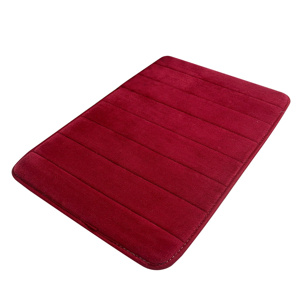 Lksixu Water Absorbent Shower Mat, Thick Bath Rugs for Bathroom Non Slip Ultra Soft Bathroom Rugs for Bathroom Floor & Tub(17 X 24in) 17" x 24" Red