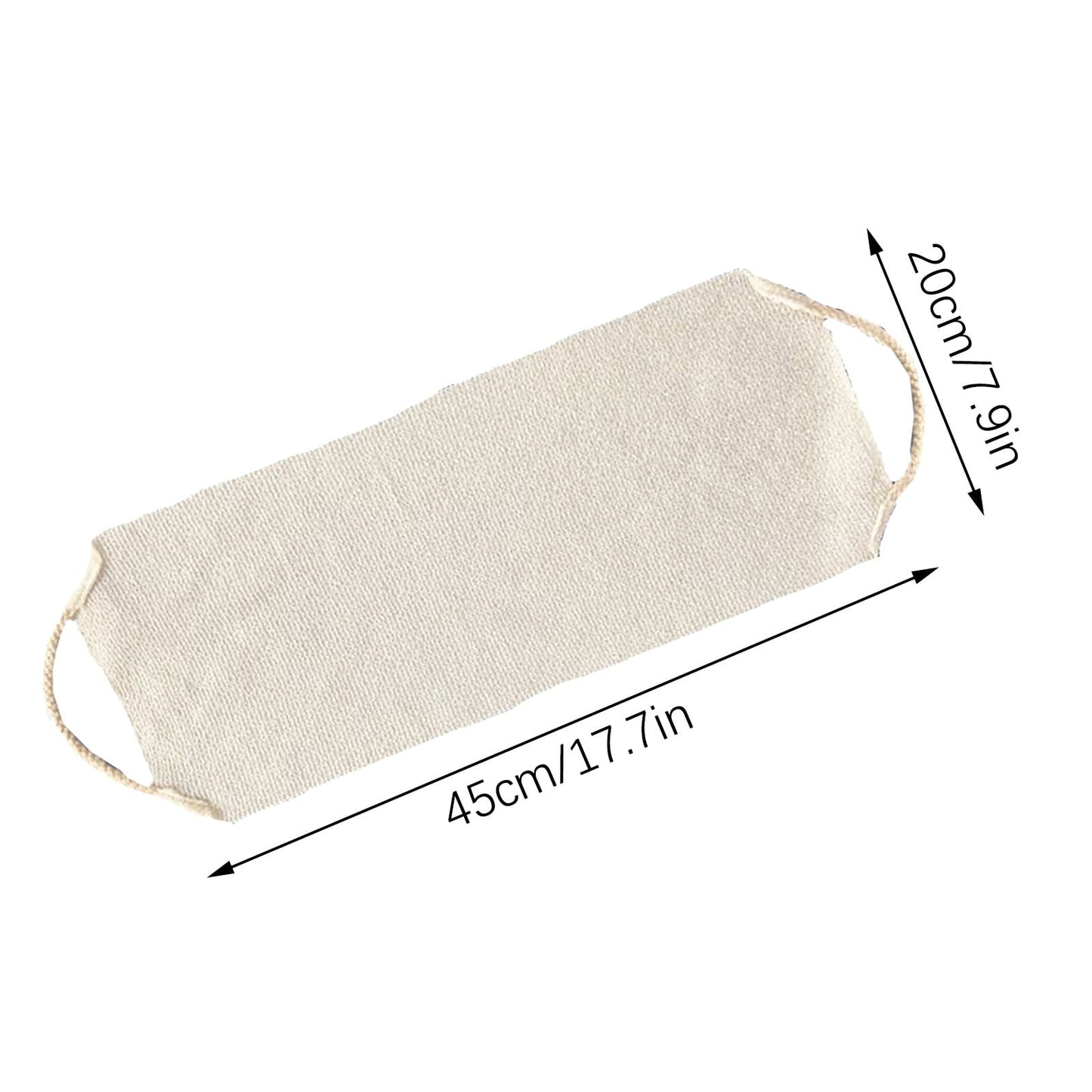 Chmadoxn Back Scrub for Shower Exfoliating Washcloth Back Cloth Body Extended Length Scrub Towel Nylon Exfoliating Stretchable Pull Strap Wash Cloth for Bath Body Scrub Washcloth 45 x 20 cm Yellow