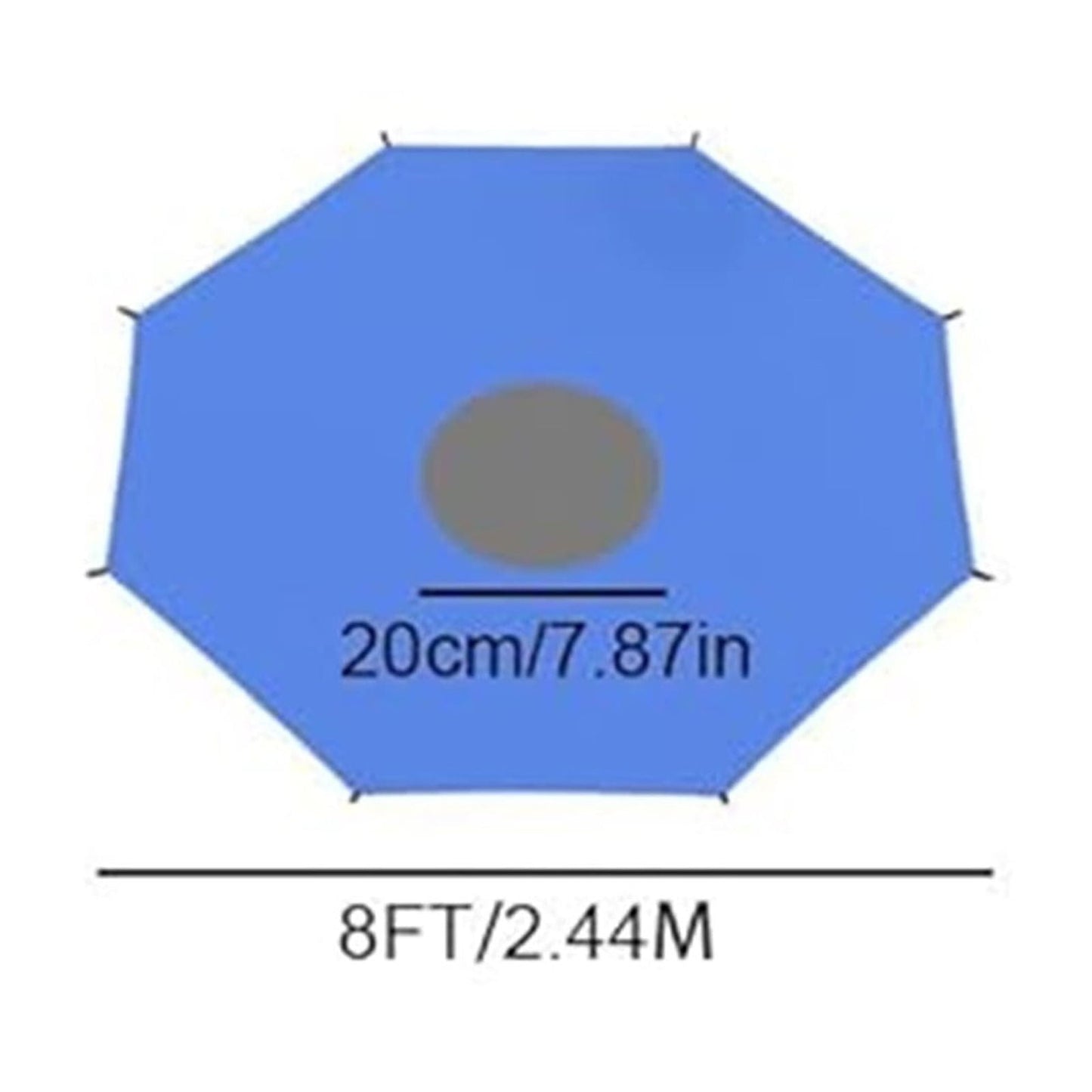 Kdkad Trampoline Shade Cover, 8ft 10ft 12ft 14ft 16ft Sun-Protection Trampolines Canopy, Easy to Install, Anti-UV Trampolines Sunshade Accessories for Outdoor Backyard Playground 14' Blue