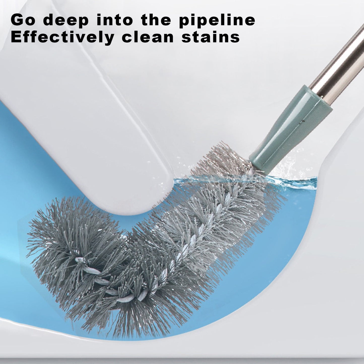 Kdkad Toilet Brush, Curved Design Angled Cleaner Brush Scrubber for Deep Cleaning, Long Plastic Handle and Flexible Bristles Bathroom Toilet Bowl Brush 20×4.5 in Green