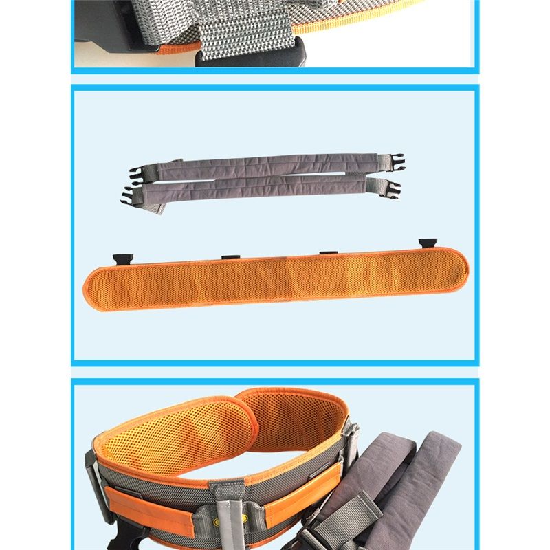 Upgraded Buckle Gait Belt with Detachable Leg Straps Medical Transfer Belt Lift Belt for Elderly & Disabled Stairlift Patients Senior Walking Assistance Disability Aids (Orange)