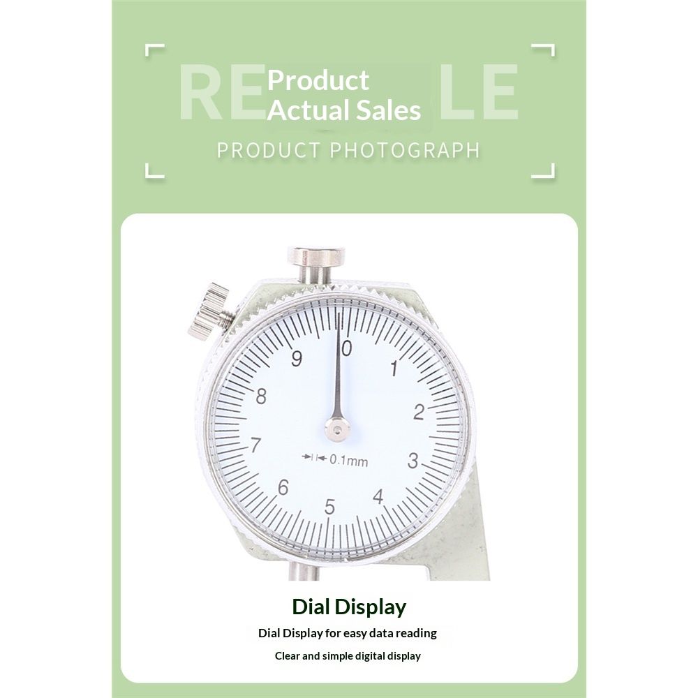 Thickness Round Thickness Tester Dial Indicator Portable Measuring Jewelry Leather Board Equipment