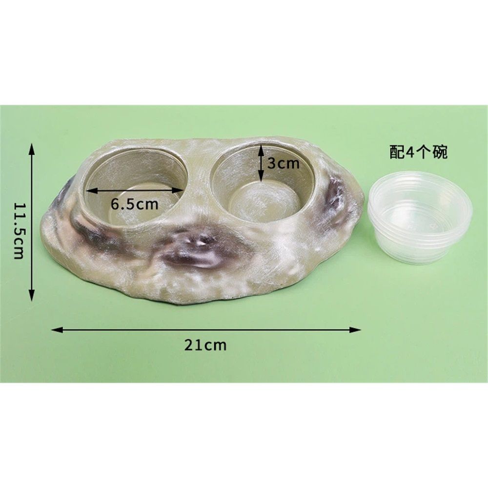 Tree dwelling pet food bowl lizard palace guard water bowl strong magnetic suspension fruit puree suction cup climbing pet feeder with 4PCS Feeding Cups (cyan)
