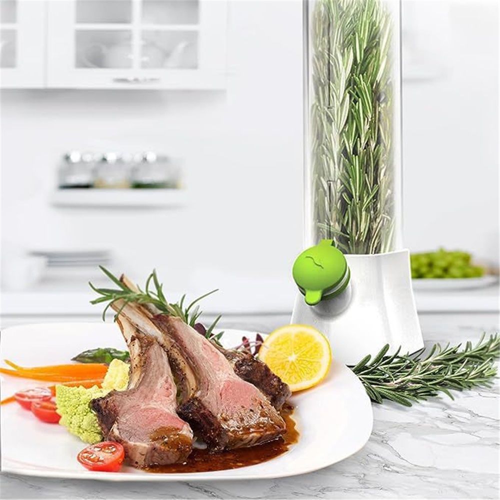 For Refriger Sp-Saving Cilantro Container for Fridge - Herb Saver for Cilantro, Mint & Asparagus (white)